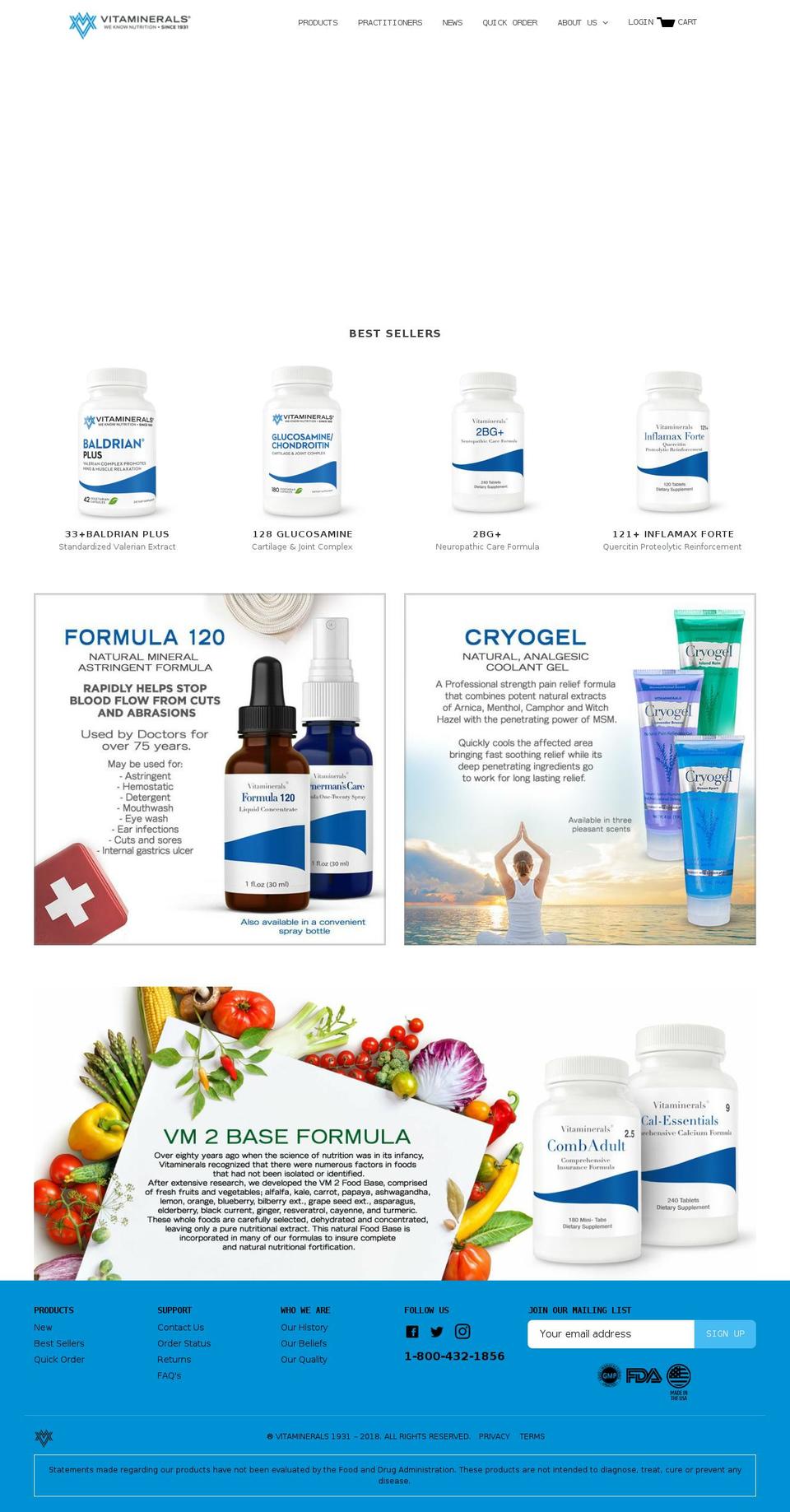 vitaminerals.com — Shopify storefront screenshot