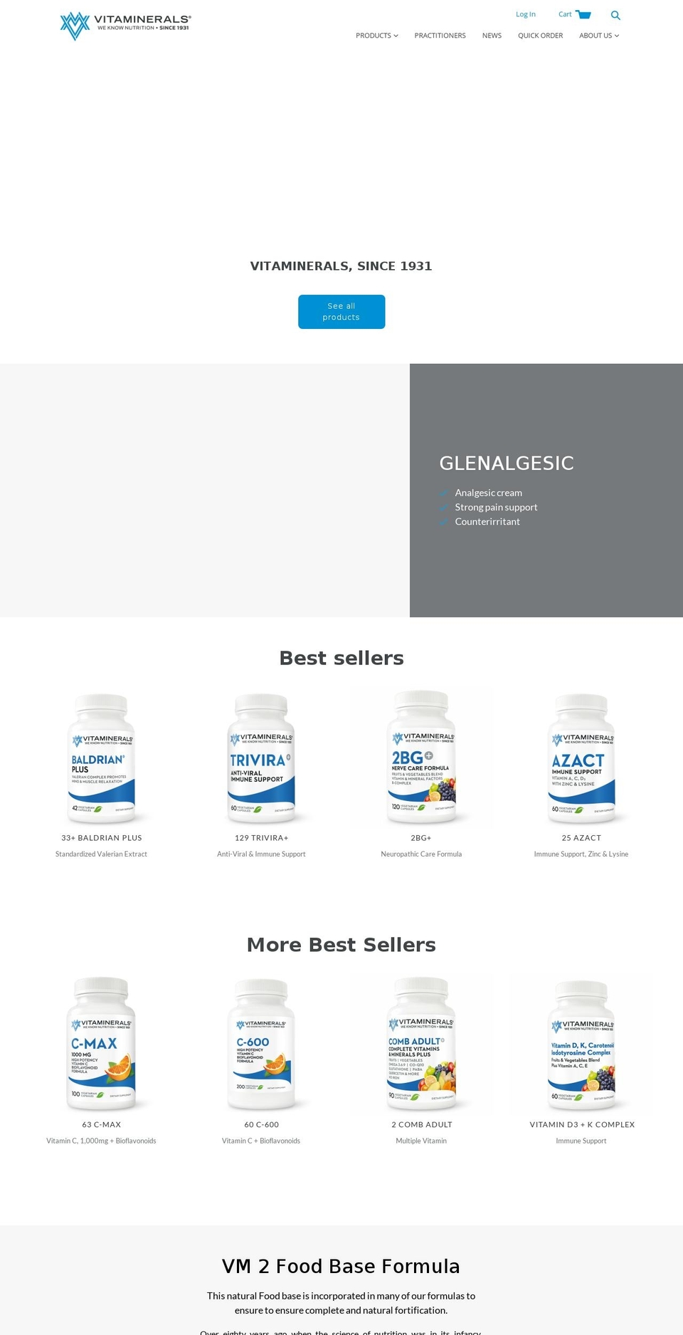 vitamineralsllc.com — Shopify storefront screenshot