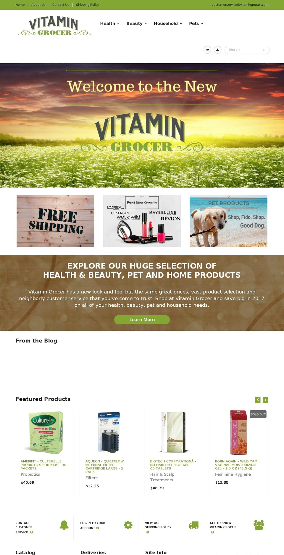 vitamingrocer.com shopify website screenshot