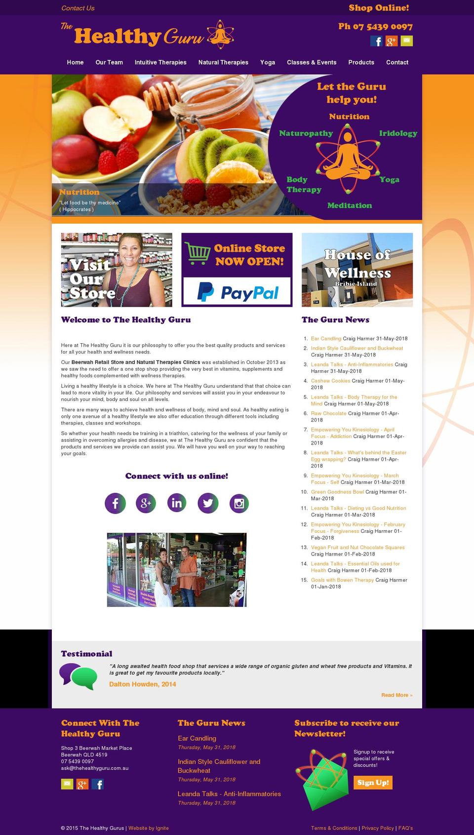 vitaminguru.com.au shopify website screenshot