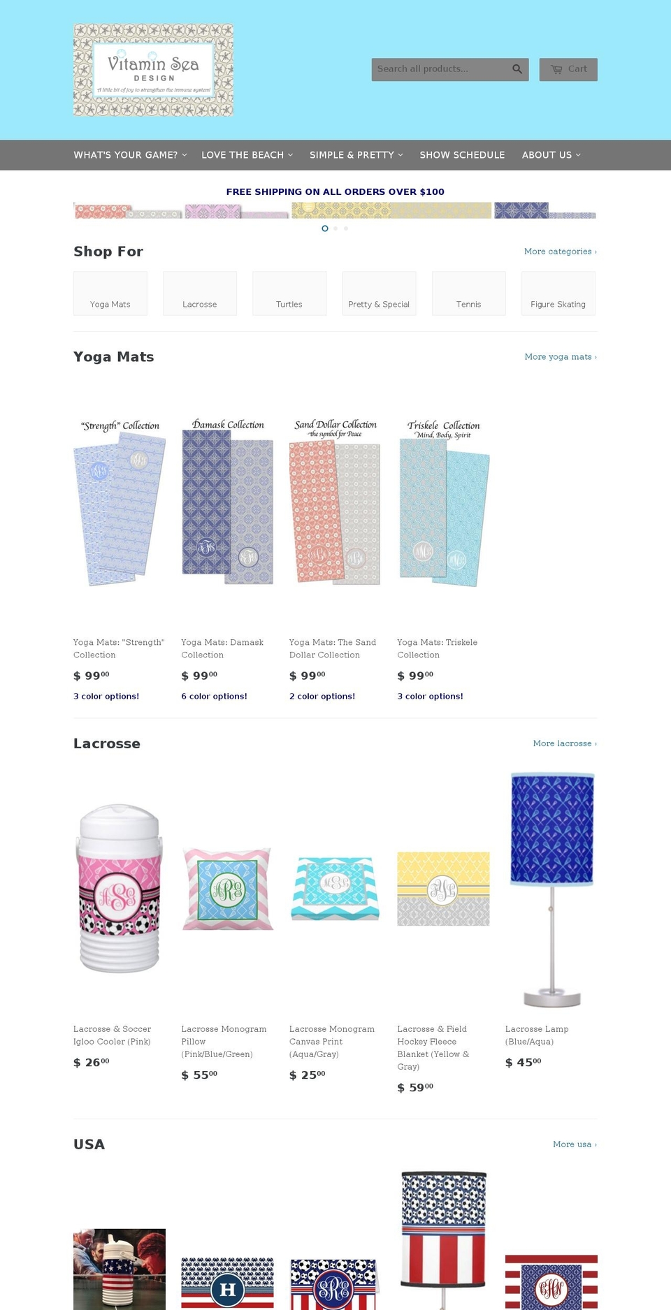 vitaminseadesign.com shopify website screenshot