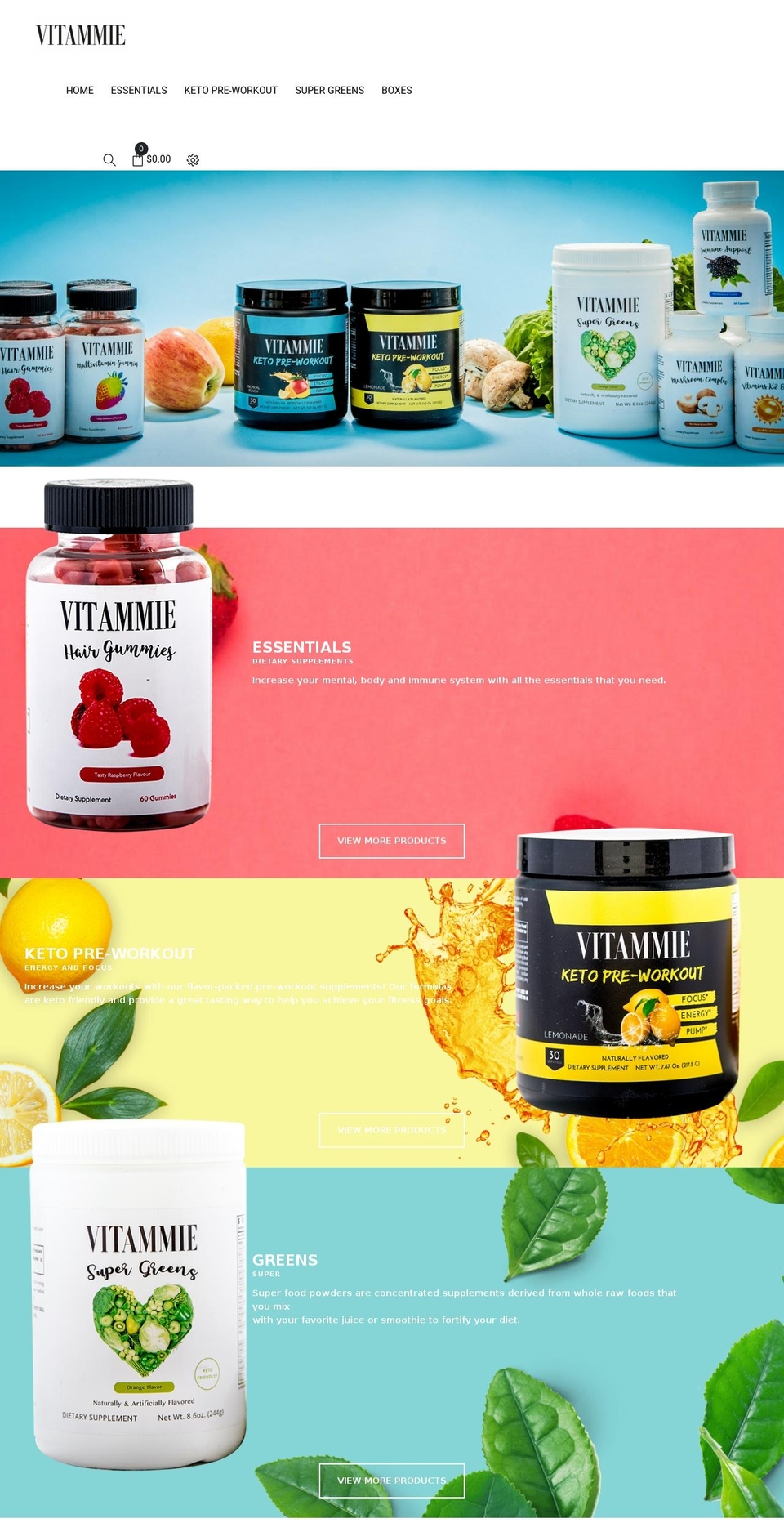 vitammievitamins.com shopify website screenshot