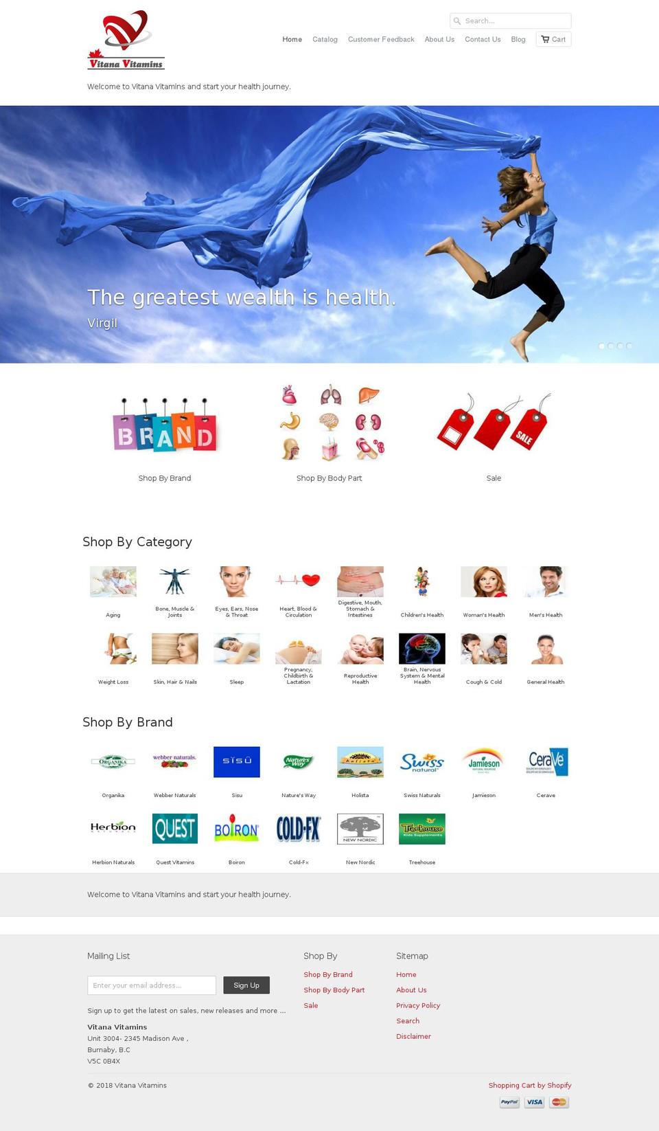 vitanavitamins.com — Shopify storefront screenshot