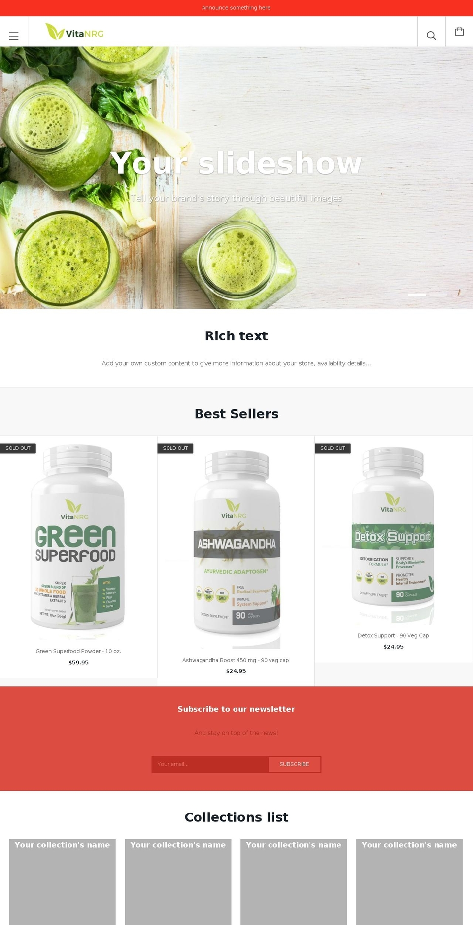vitanrg.com shopify website screenshot