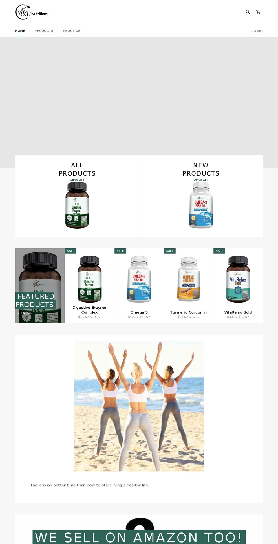 vitanutritions.com shopify website screenshot