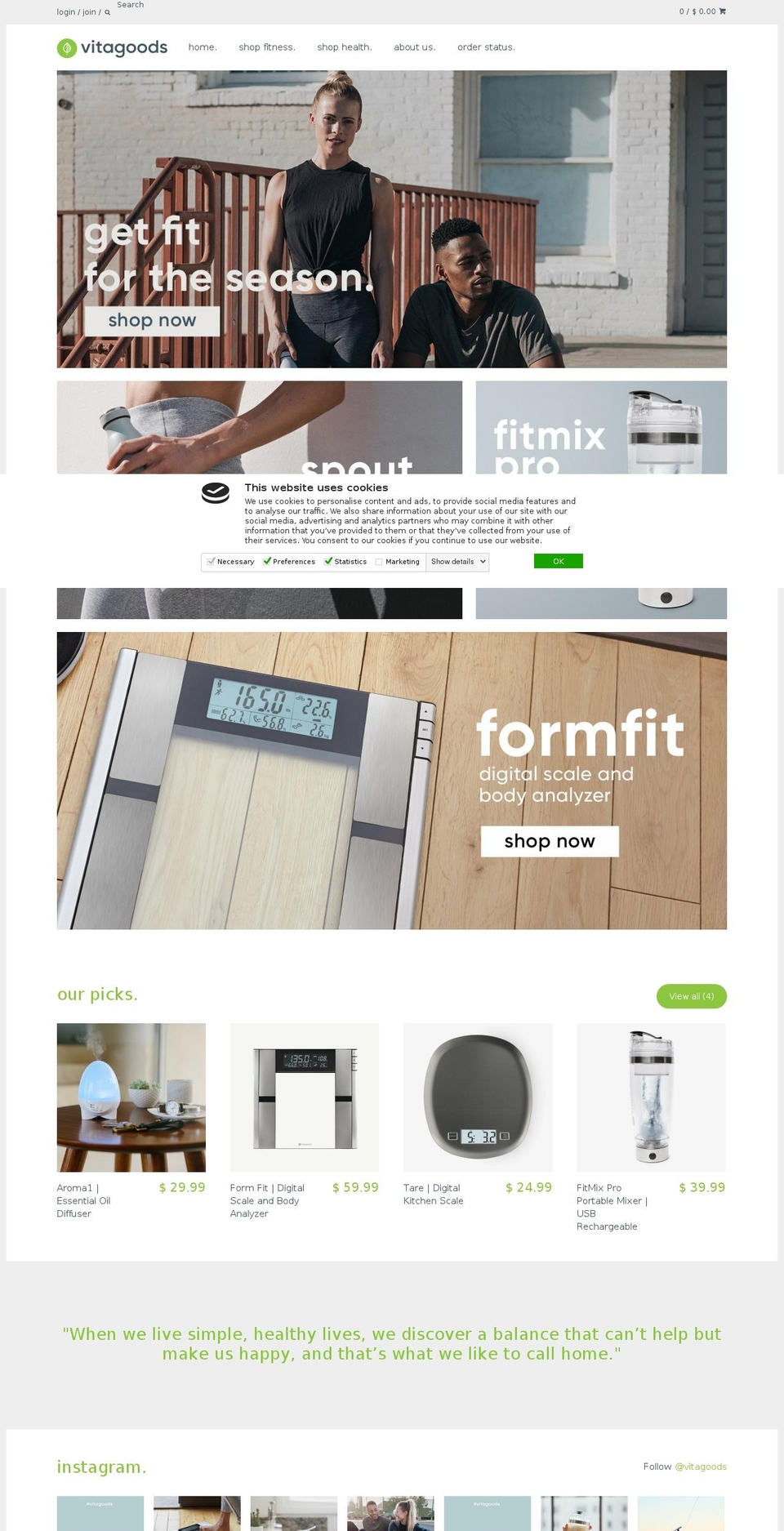 070918 - Current theme + Upgrade Checkout Shopify theme site example vitasigns.com