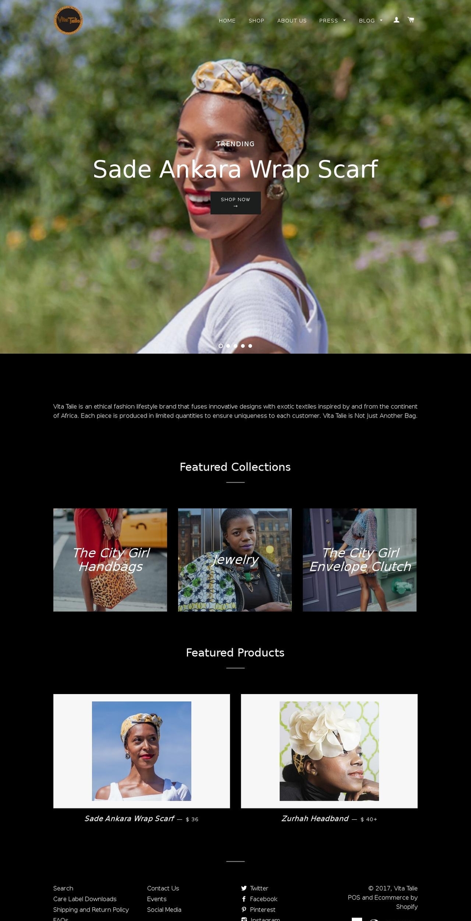 vitatalie.com shopify website screenshot