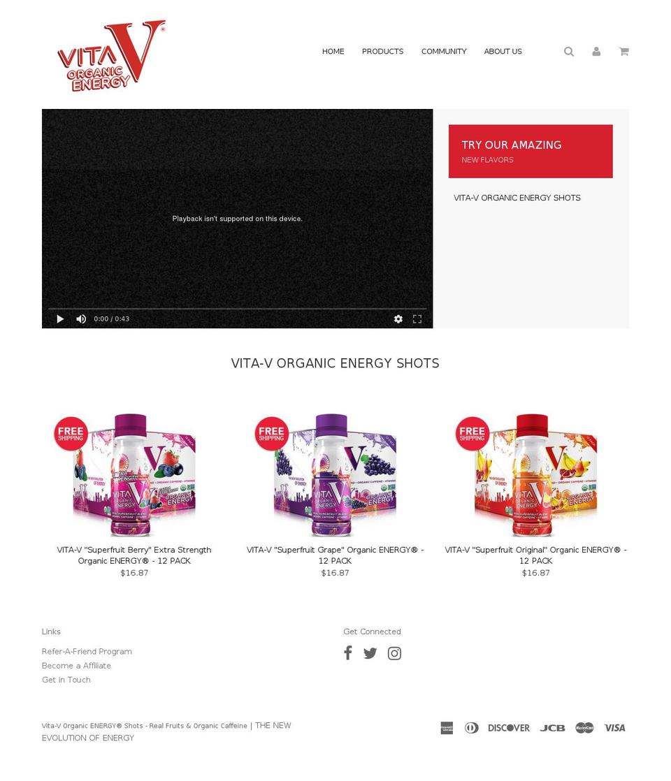 vitav.co shopify website screenshot