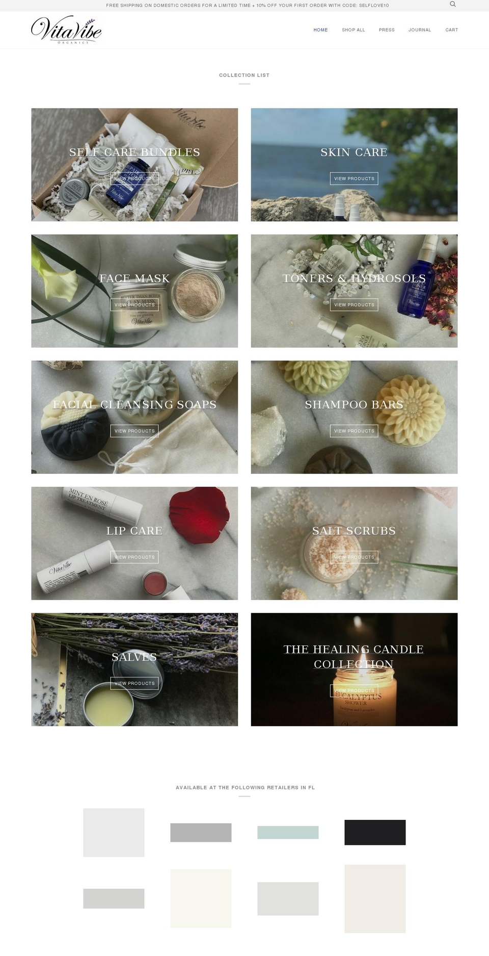 vitavibeorganics.com shopify website screenshot