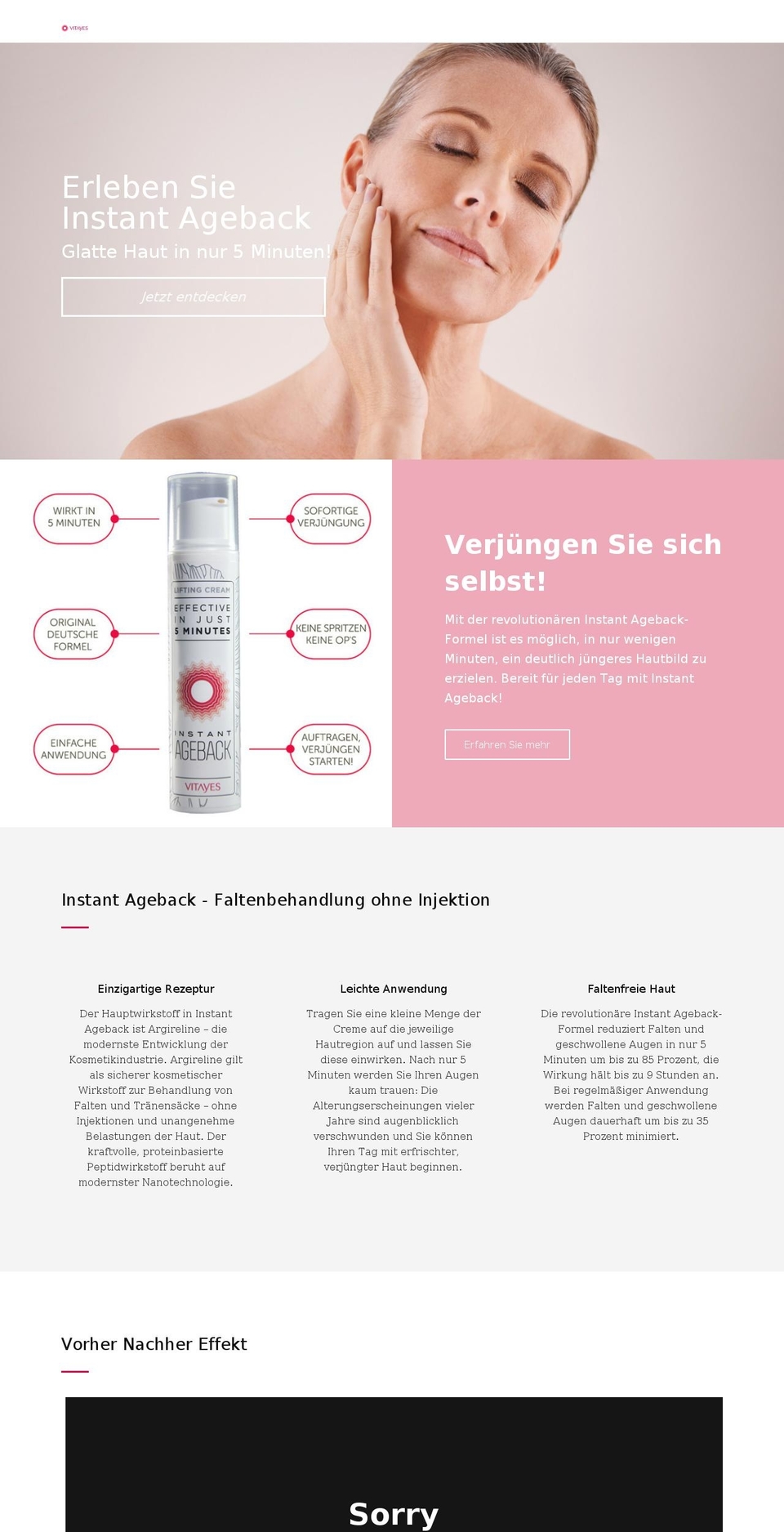 vitayescosmetics.com shopify website screenshot