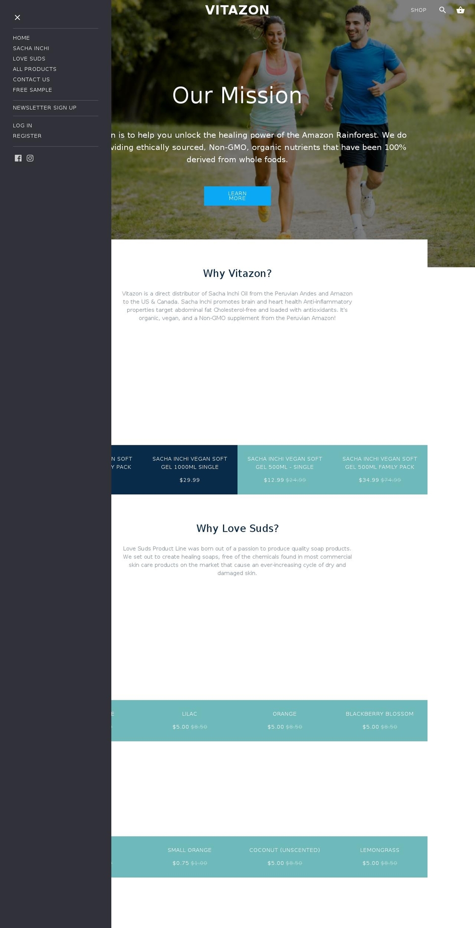 vitazondistributors.com shopify website screenshot