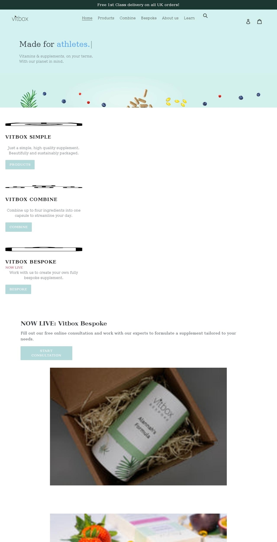 vitbox.co.uk shopify website screenshot