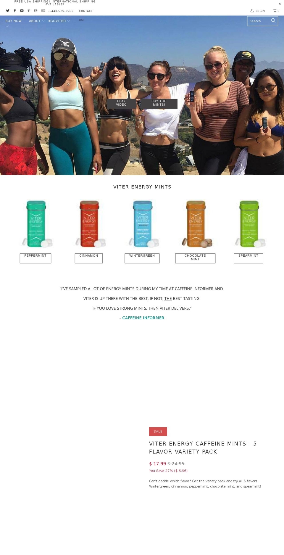 viterenergy.com — Shopify storefront screenshot