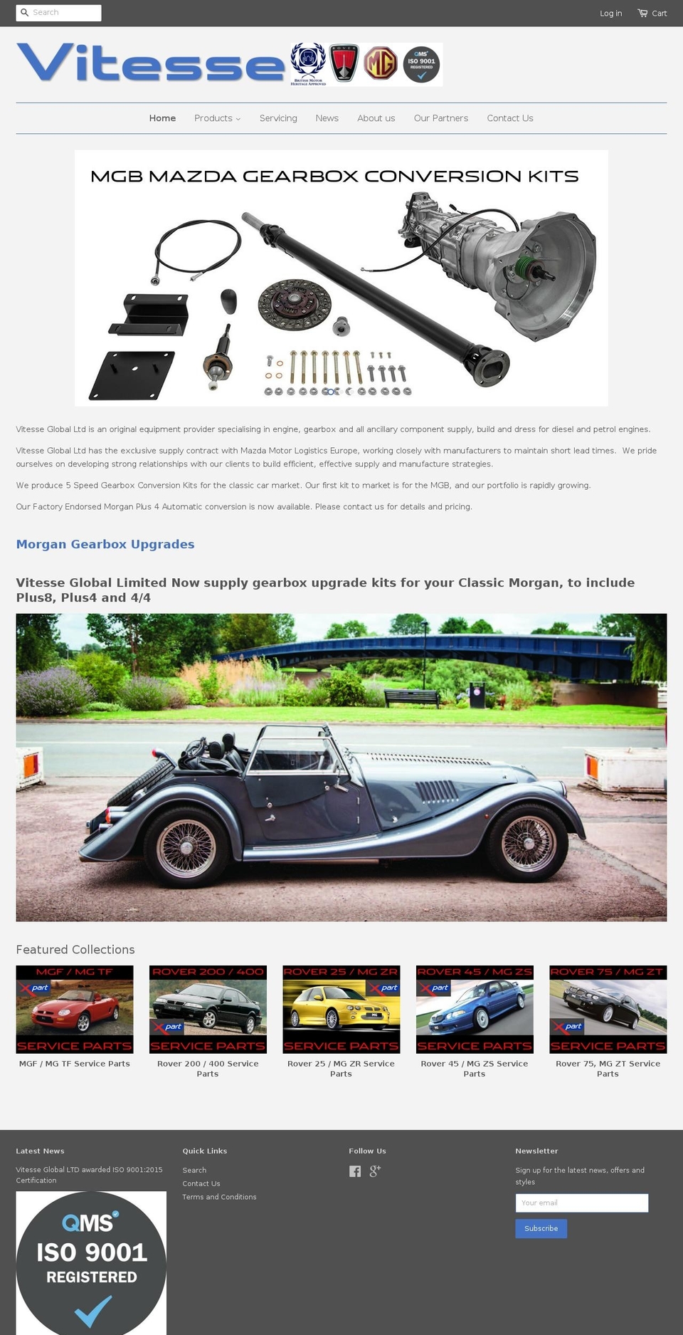 vitesse-ltd.com shopify website screenshot