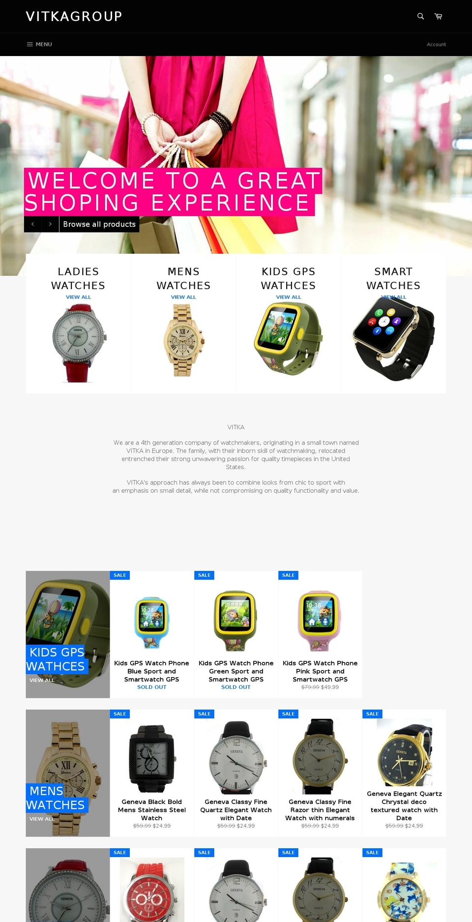 vitkatime.com shopify website screenshot