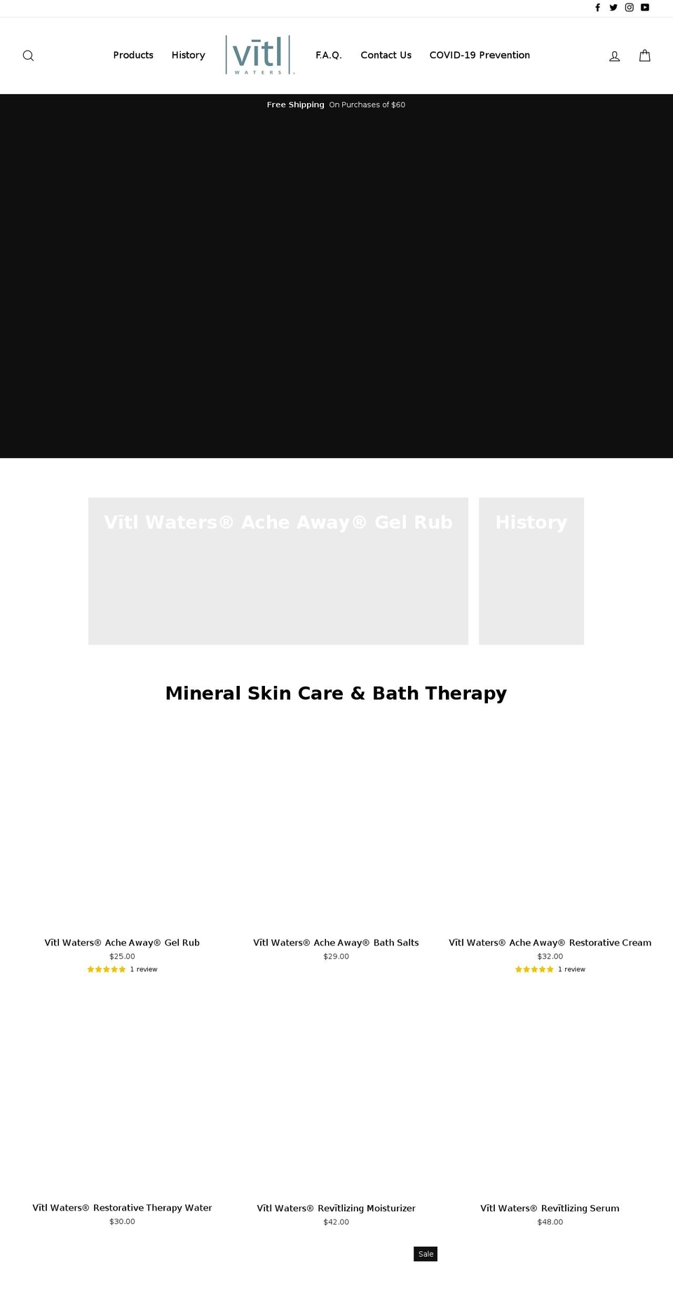 vitlwaters.com shopify website screenshot