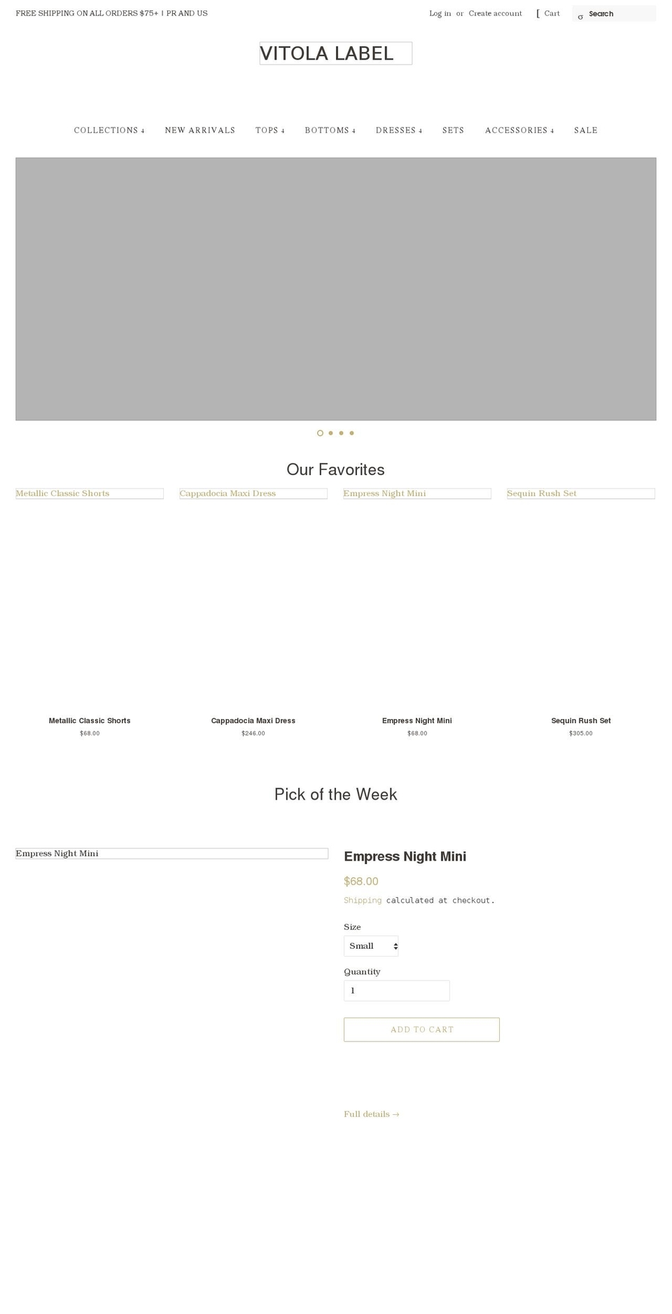 vitolalabel.com shopify website screenshot