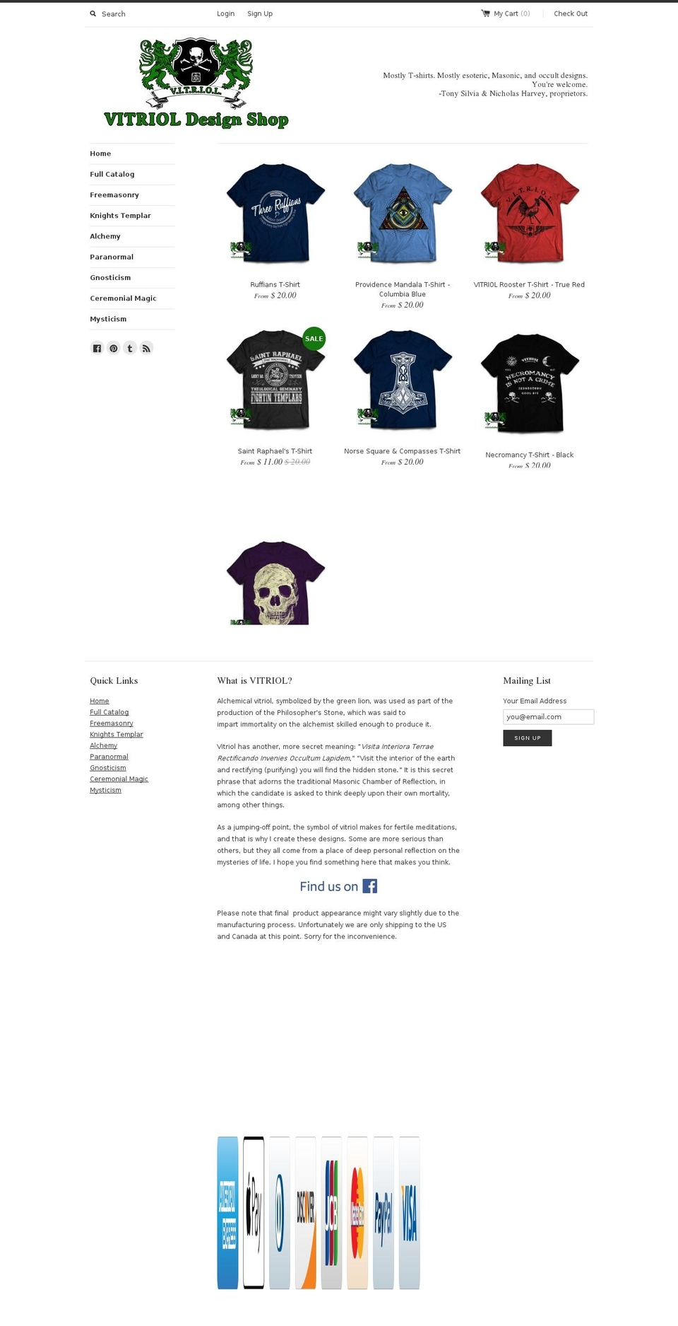 vitriolshop.com shopify website screenshot