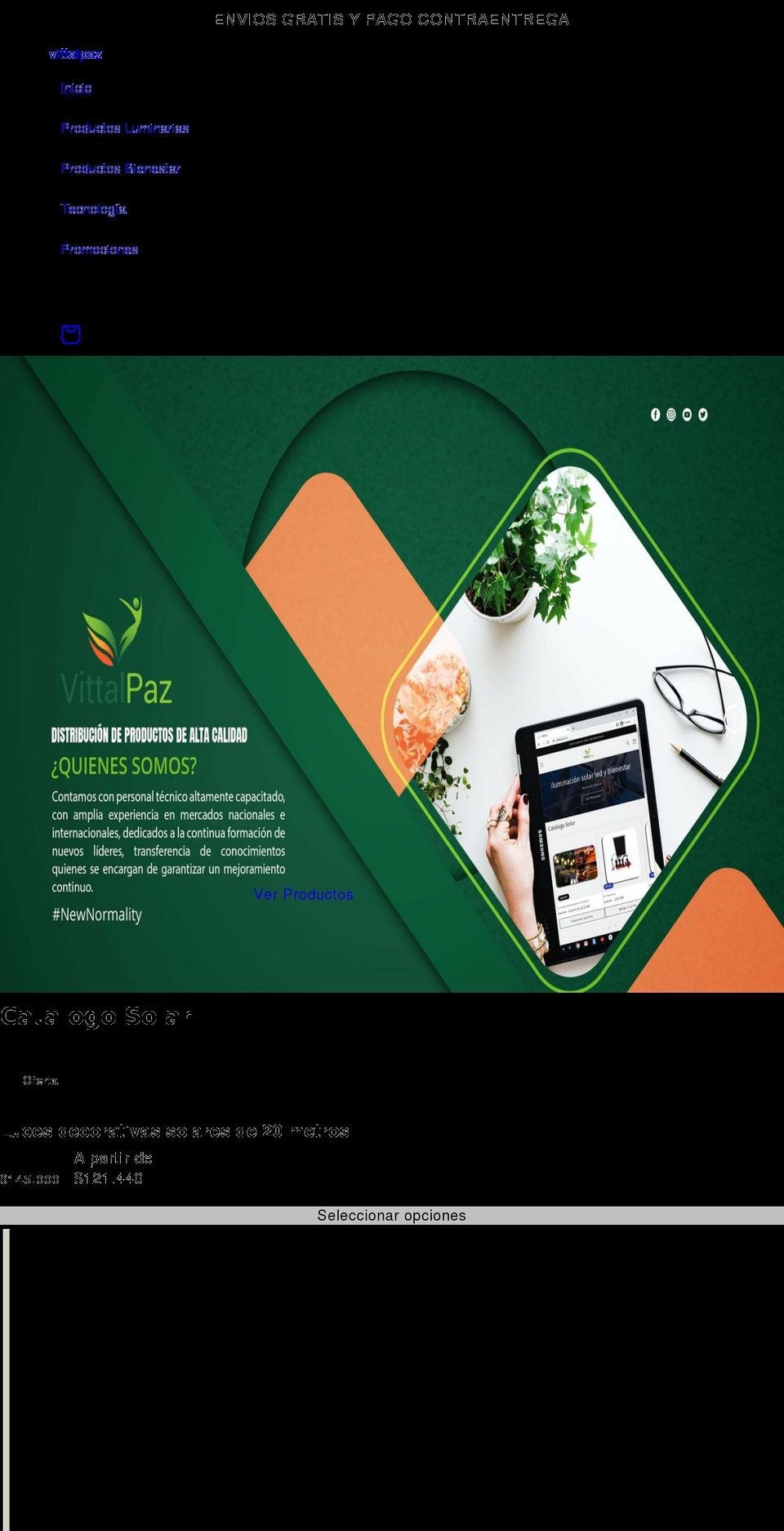 vittalpaz.com shopify website screenshot