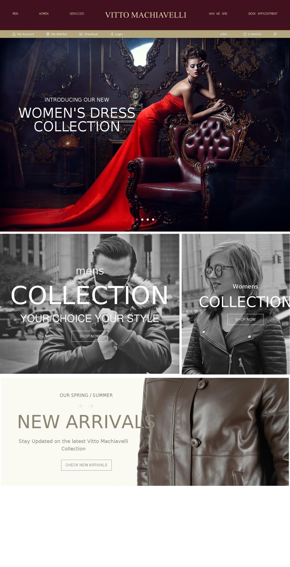 vittomachiavelli.com shopify website screenshot