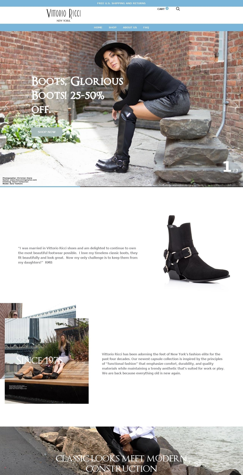 vittorioriccistore.com shopify website screenshot