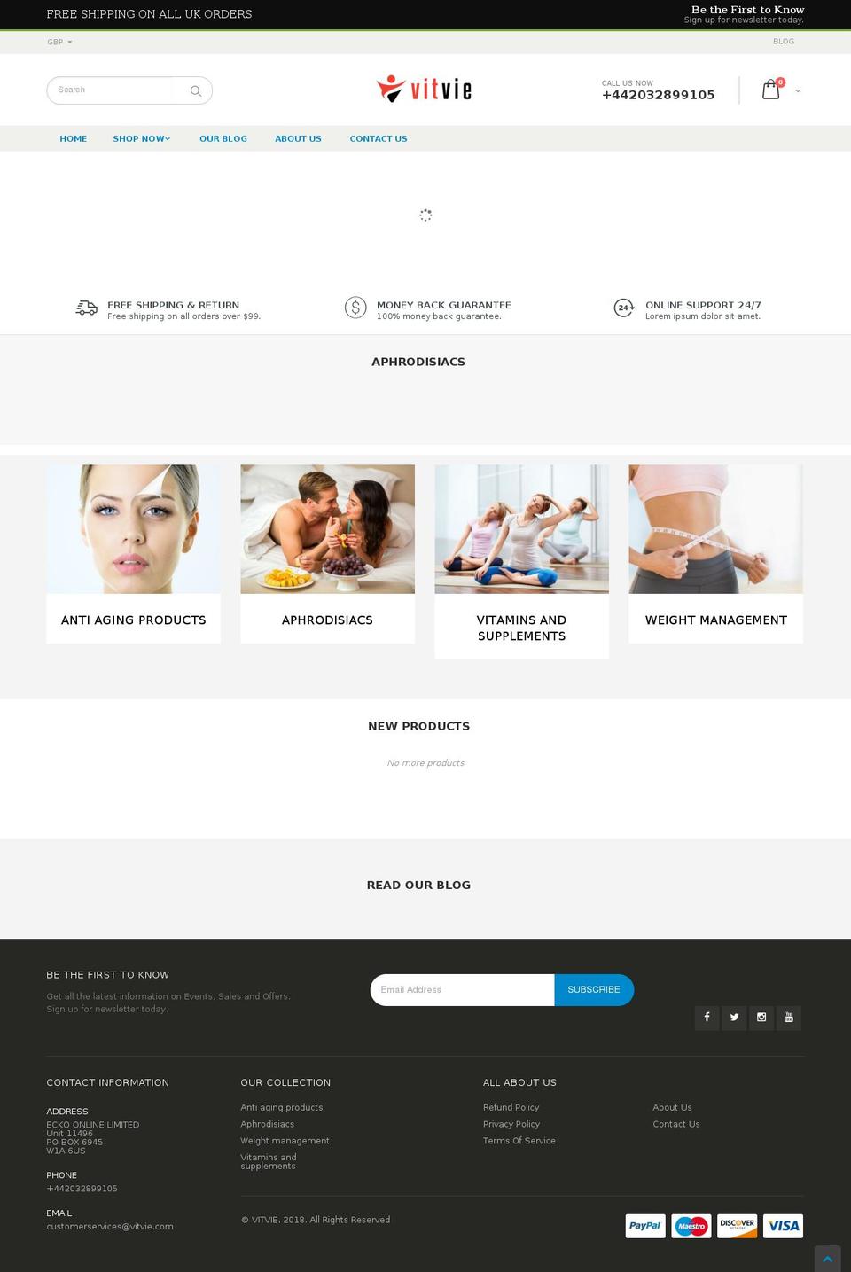 vitvie.com — Shopify storefront screenshot