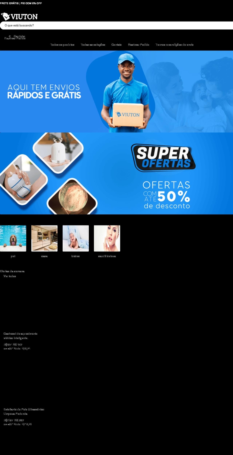 viuton.com shopify website screenshot