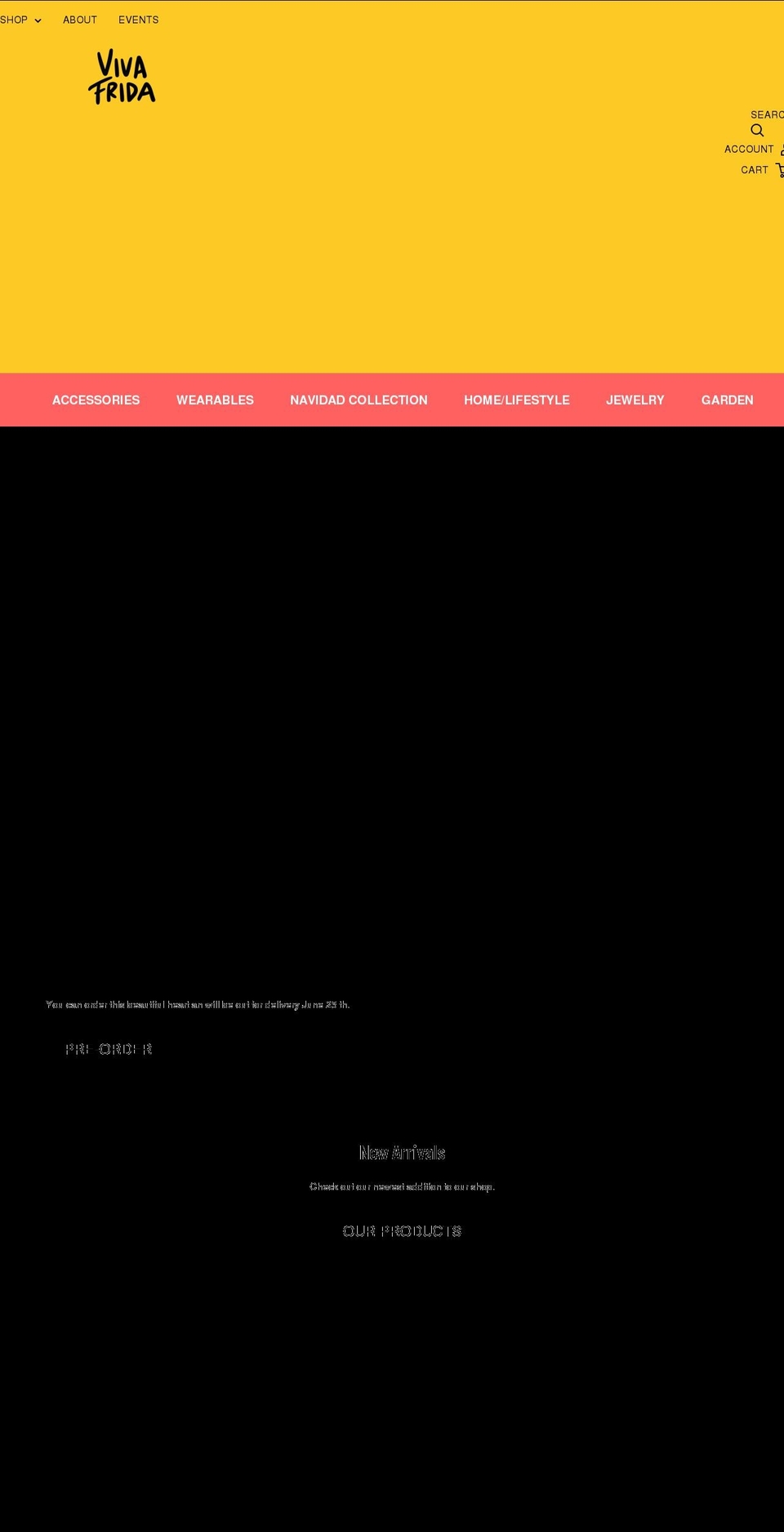 viva-frida.com shopify website screenshot