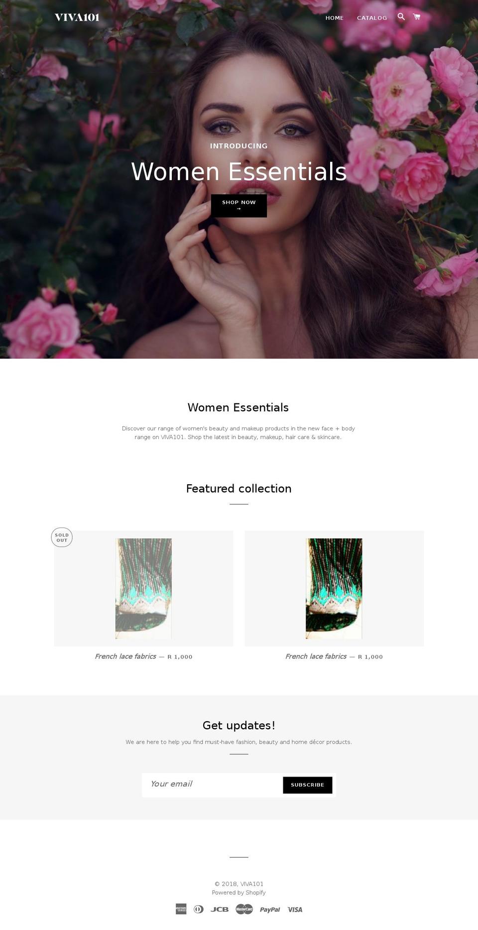 viva101.com shopify website screenshot