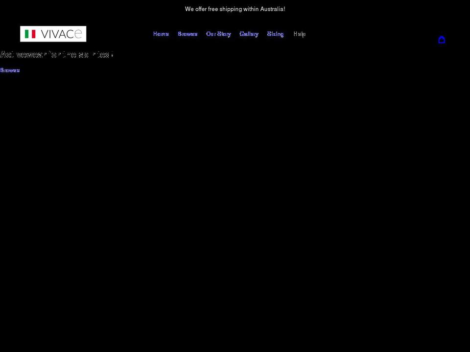 vivaceactivewear.com shopify website screenshot