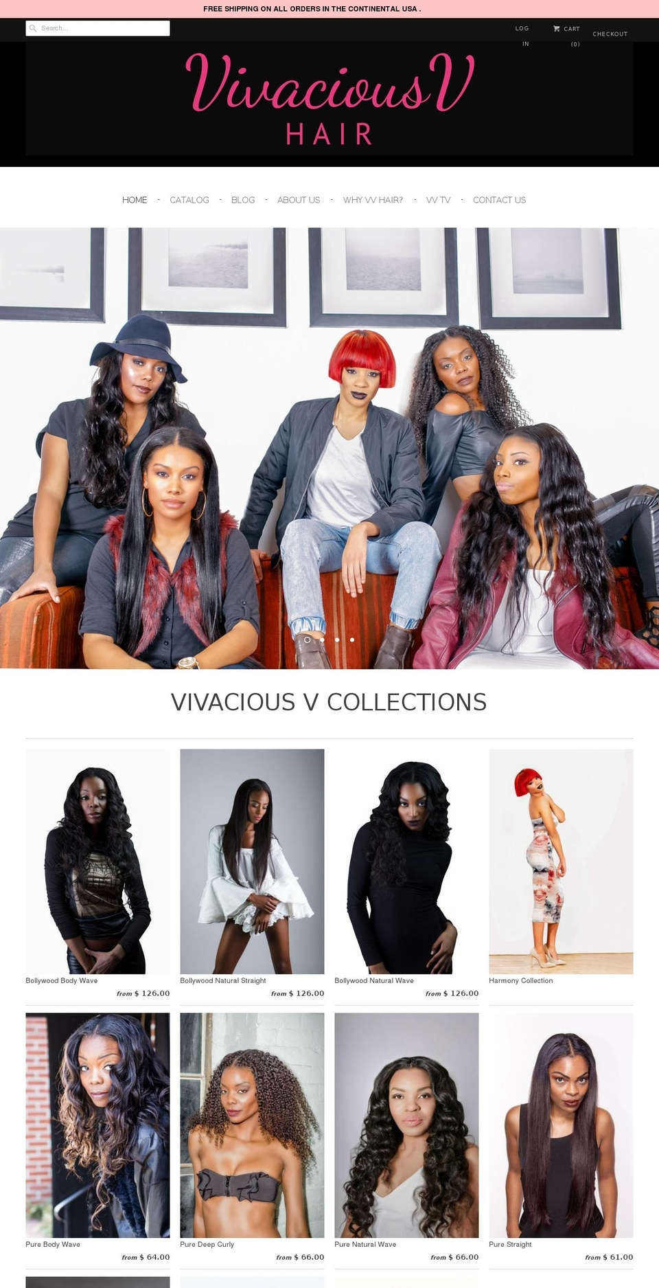 vivaciousvhair.com shopify website screenshot