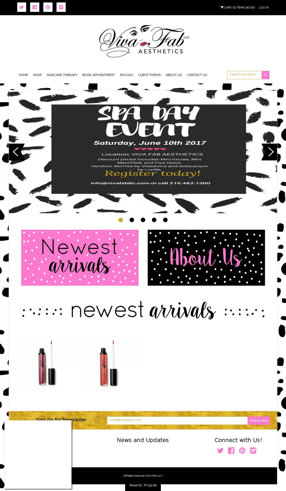 vivafabllc.com shopify website screenshot