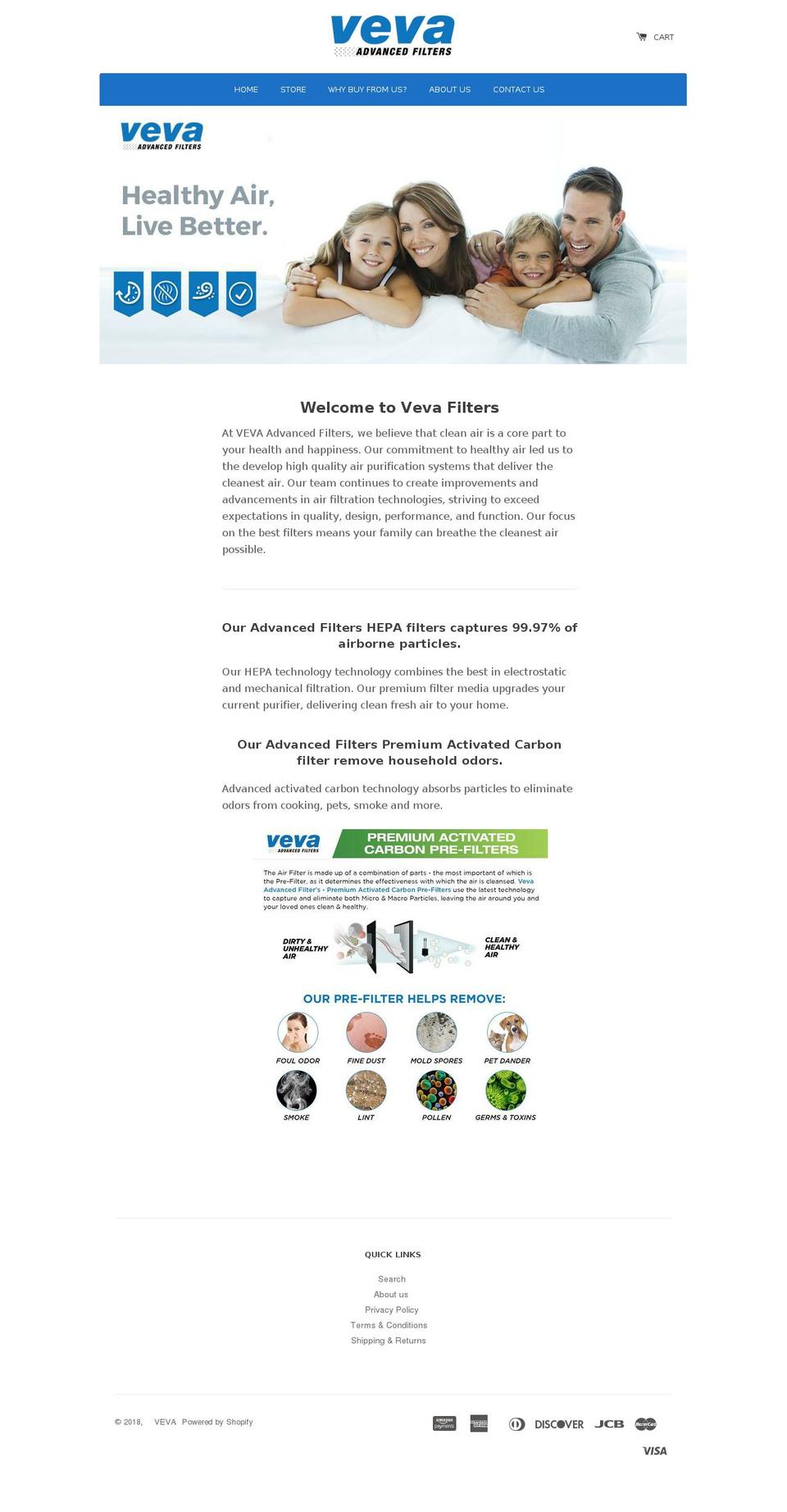 vivafilters.com — Shopify storefront screenshot