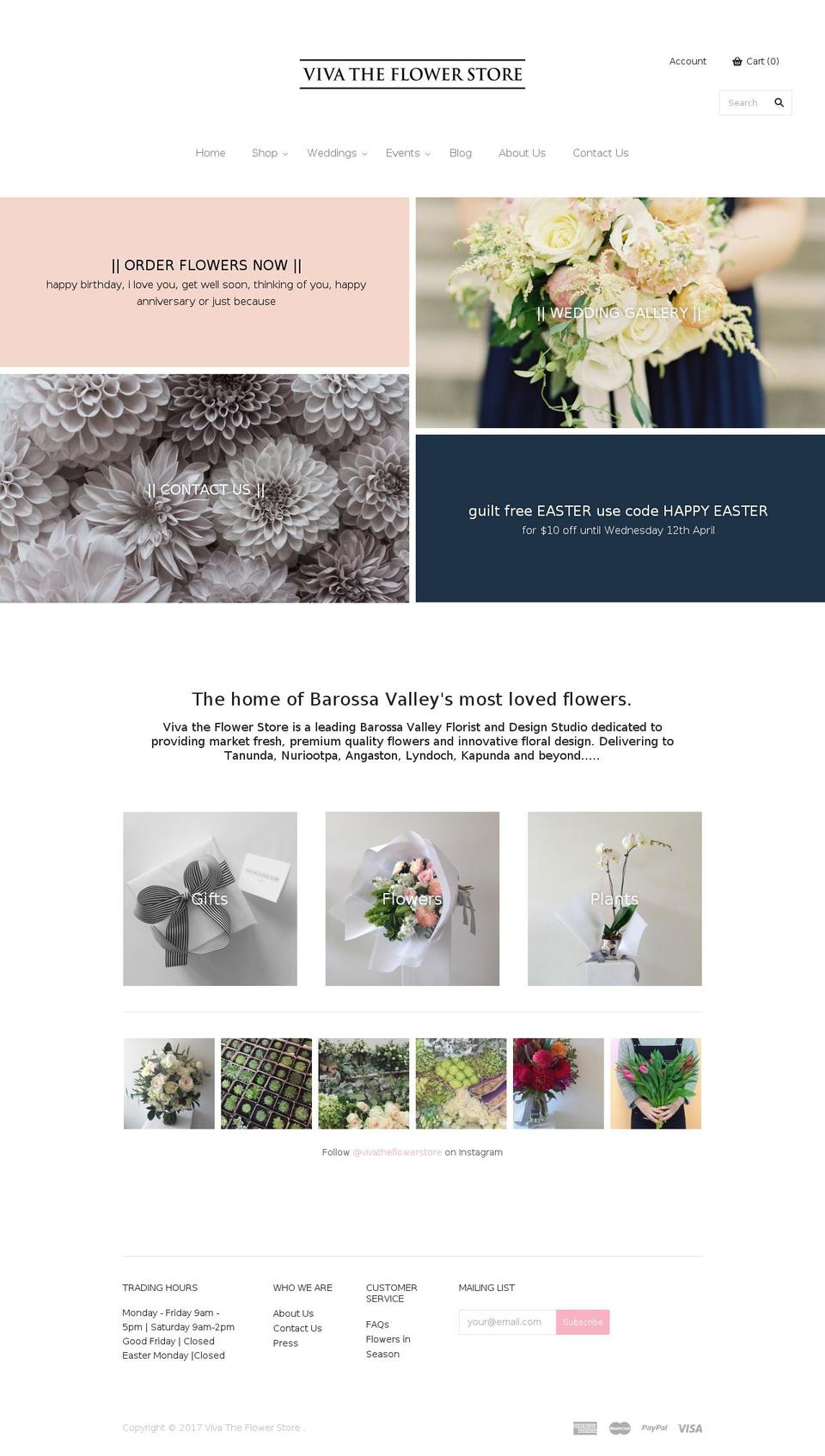 vivaflowerstore.com shopify website screenshot