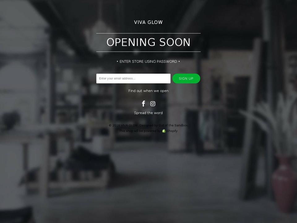 vivaglow.com — Shopify storefront screenshot