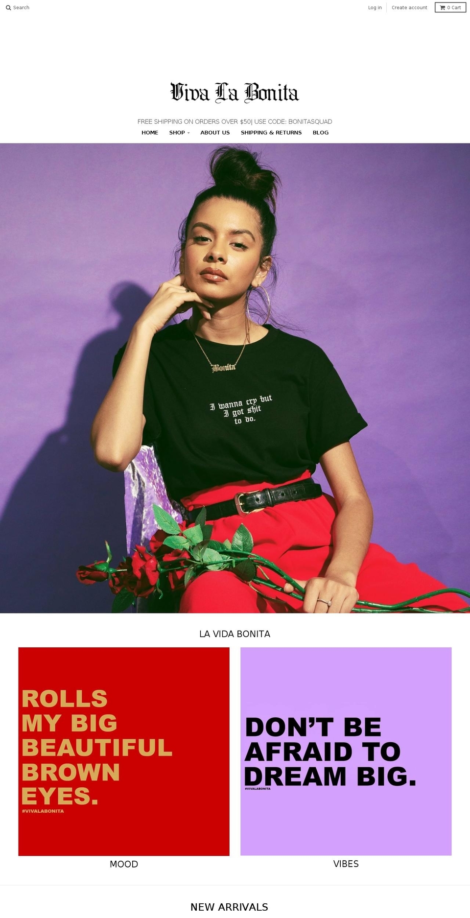 vivalabonita.com shopify website screenshot