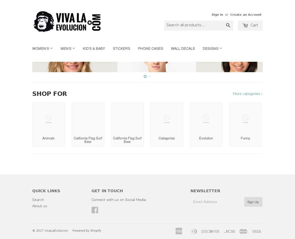 vivalaevolucion.com shopify website screenshot
