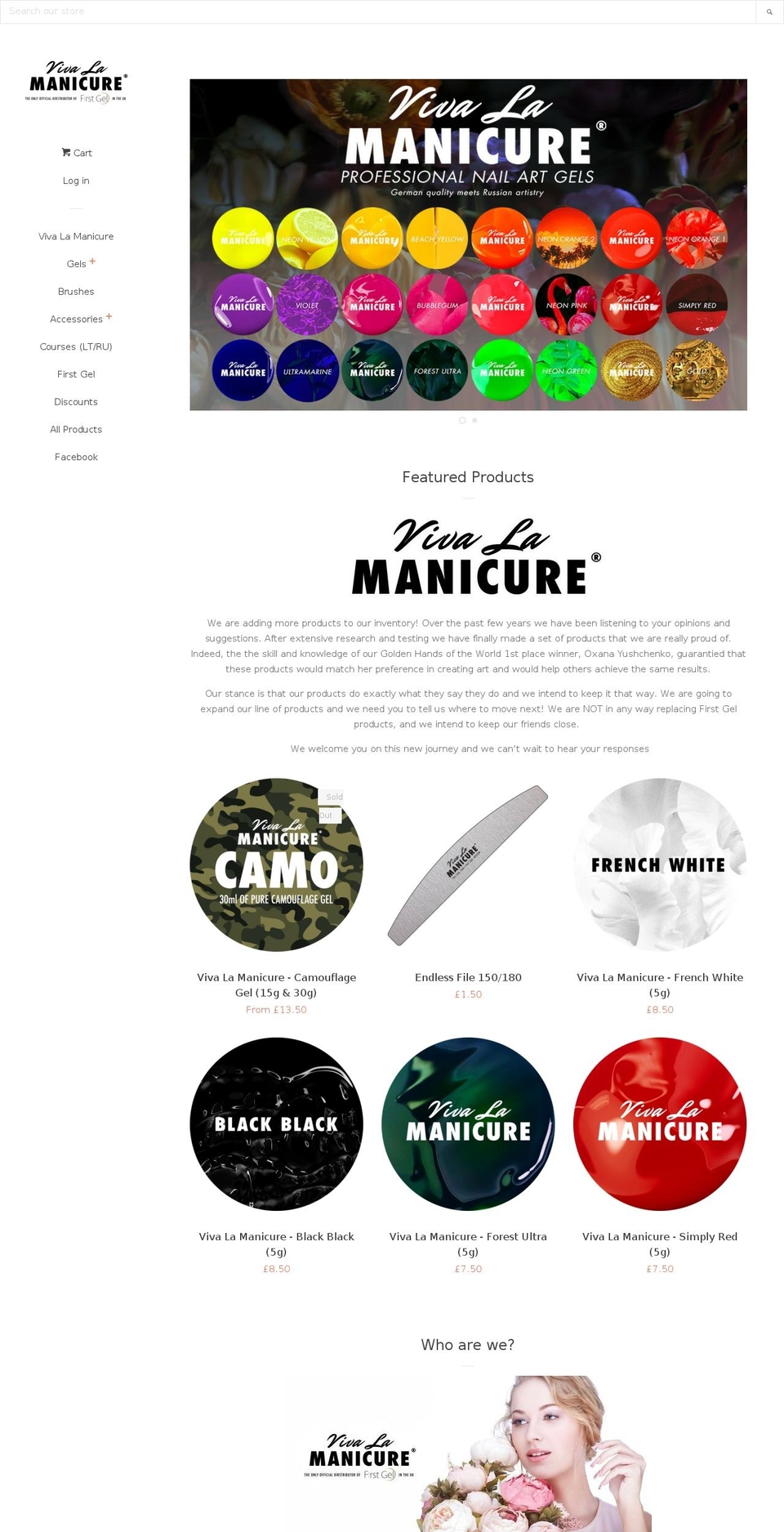 vivalamanicure.com shopify website screenshot