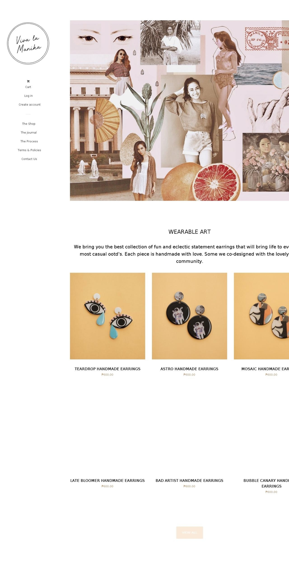vivalamanika.com — Shopify storefront screenshot