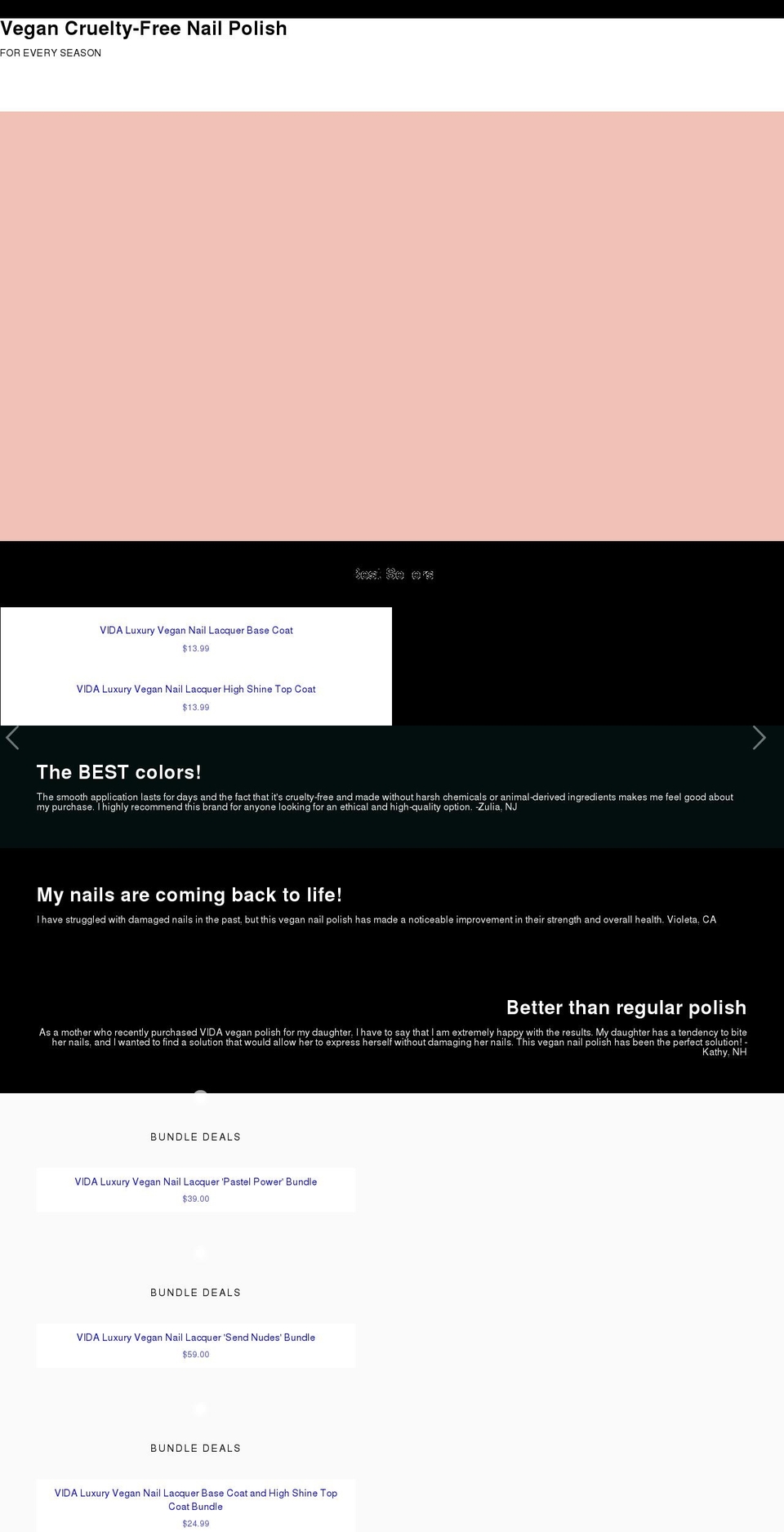 vivalavidaluxe.com shopify website screenshot