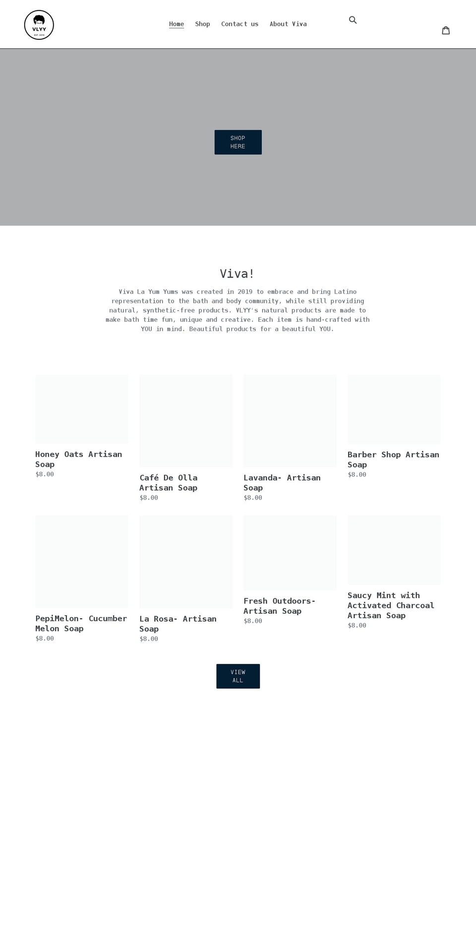 vivalayumyums.com shopify website screenshot