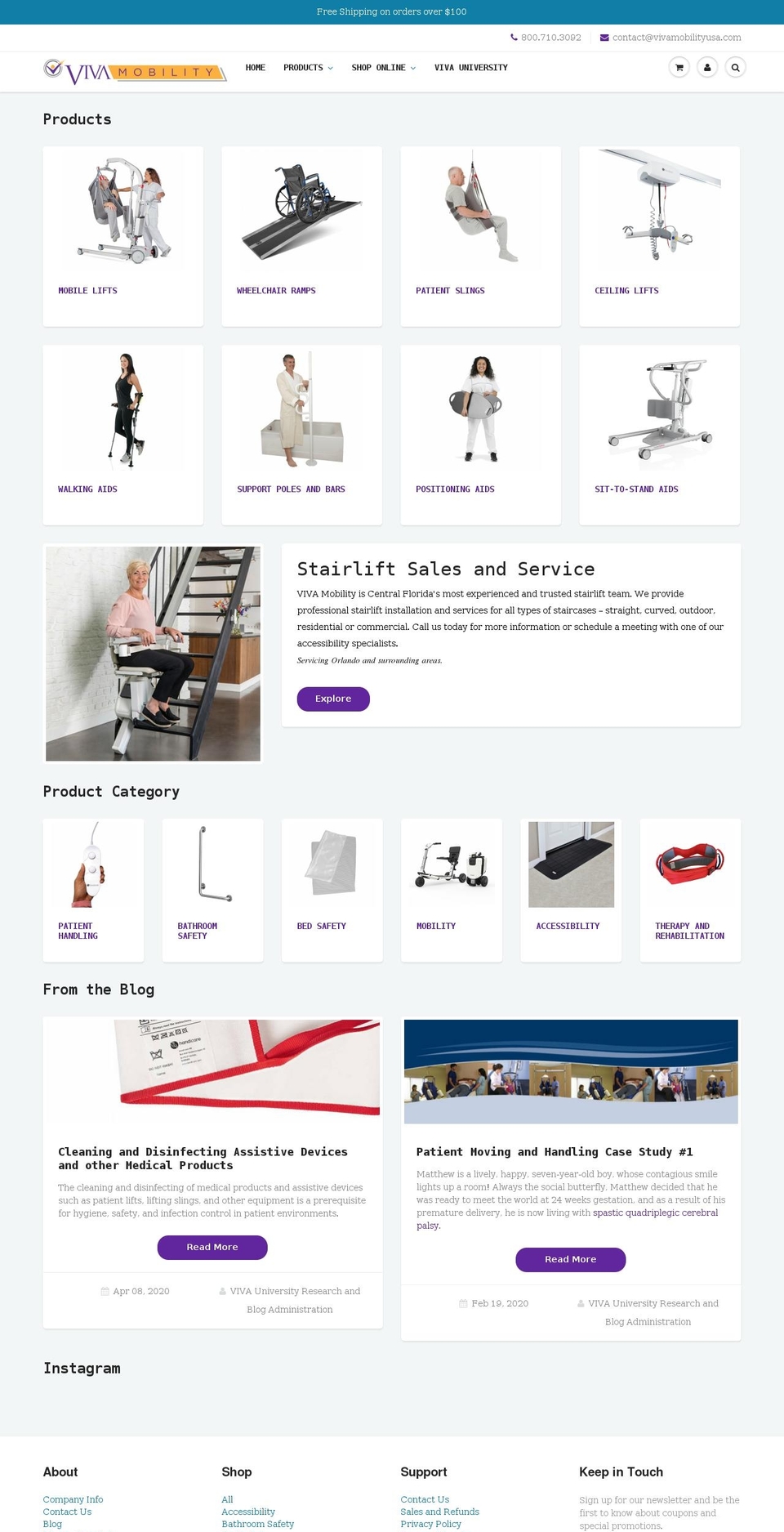 vivamobilityusa.com shopify website screenshot