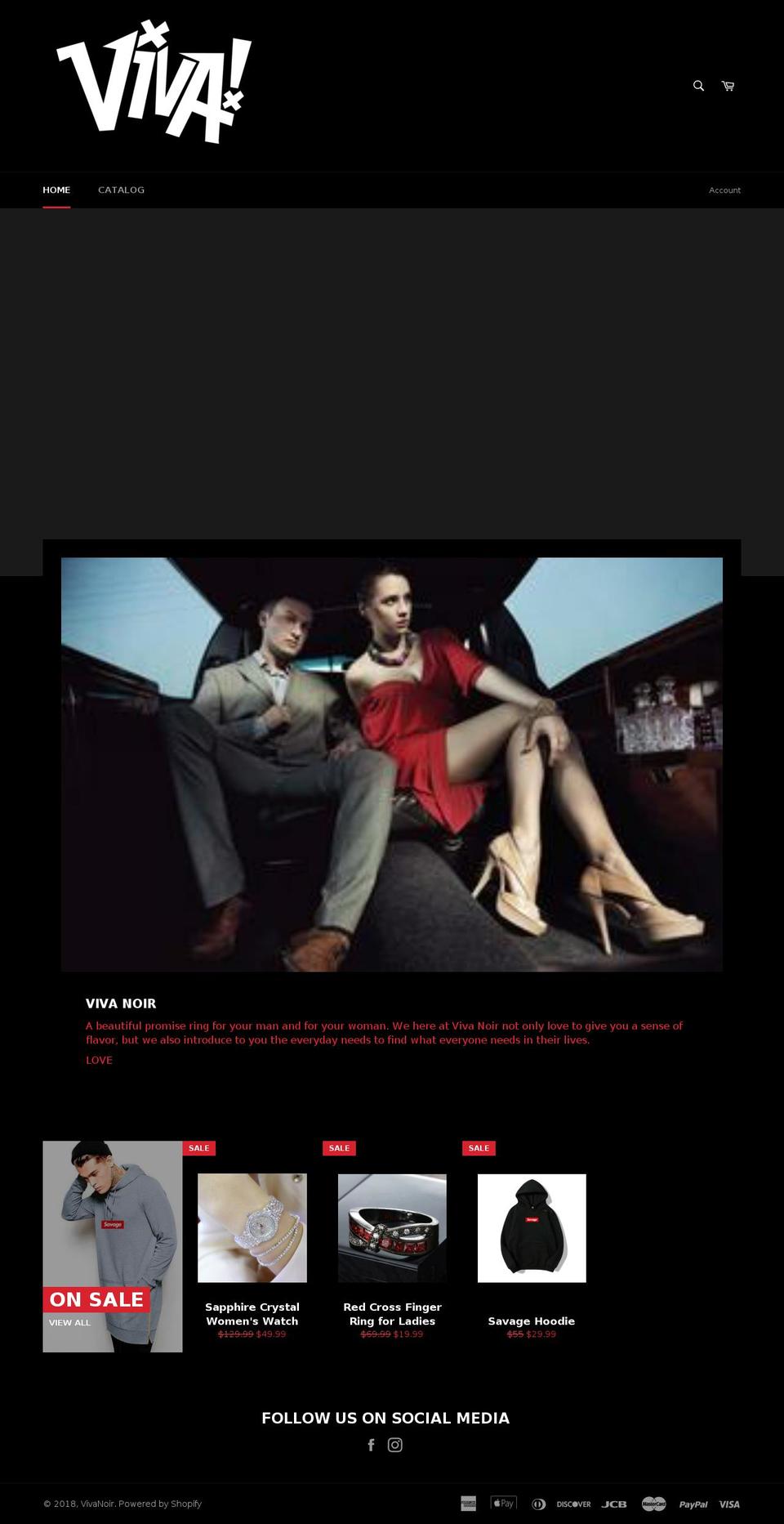 vivanoir.com — Shopify storefront screenshot