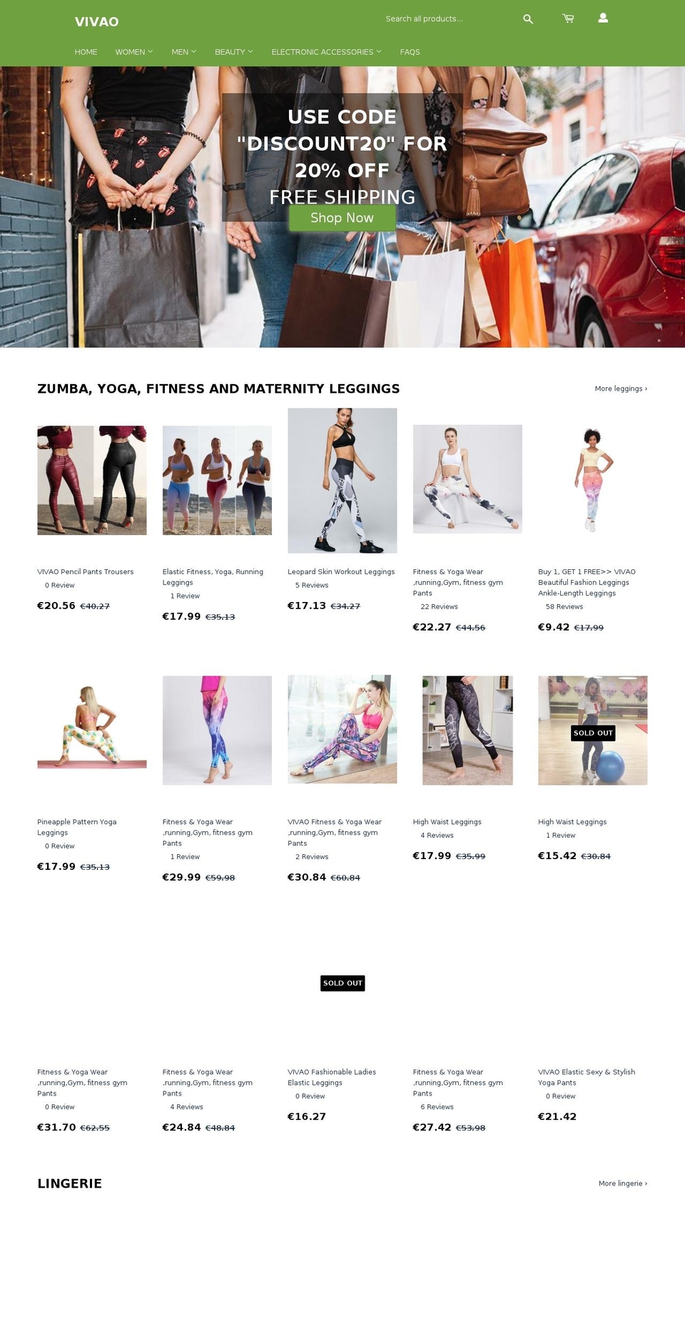 vivao.net shopify website screenshot