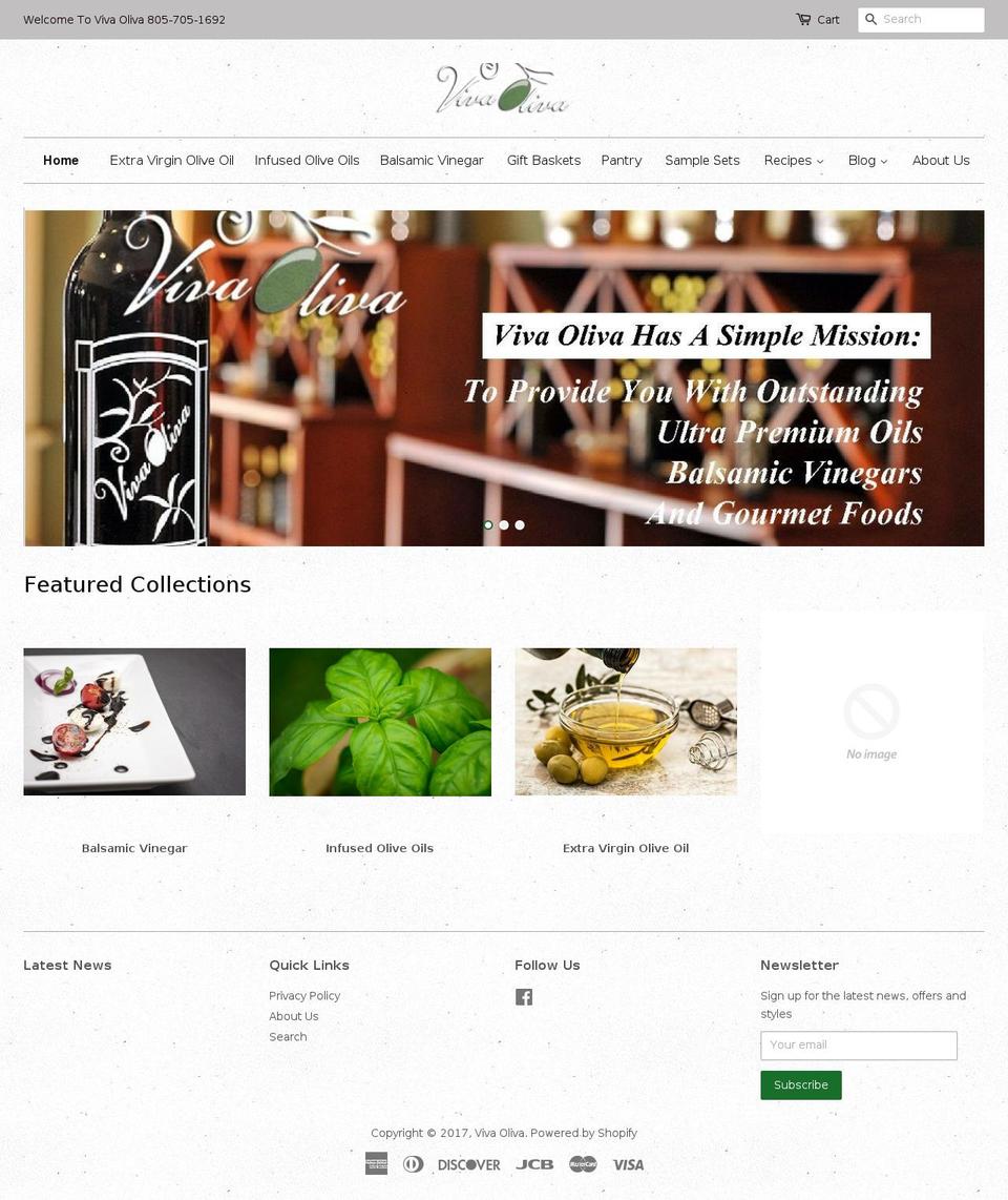 vivaoliva.com shopify website screenshot