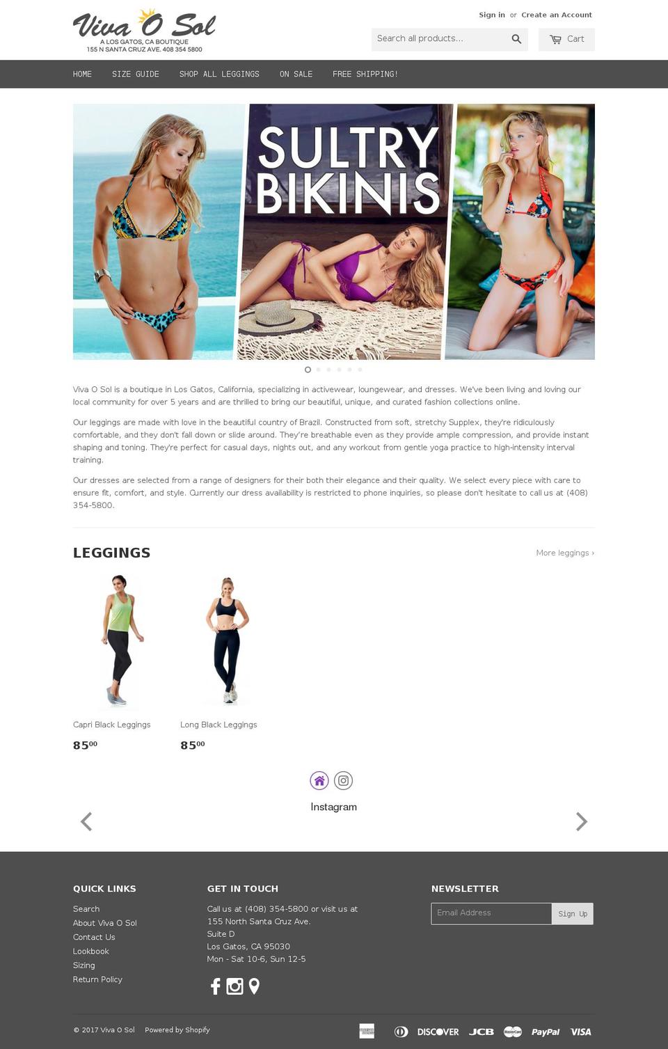 vivaosol.com shopify website screenshot