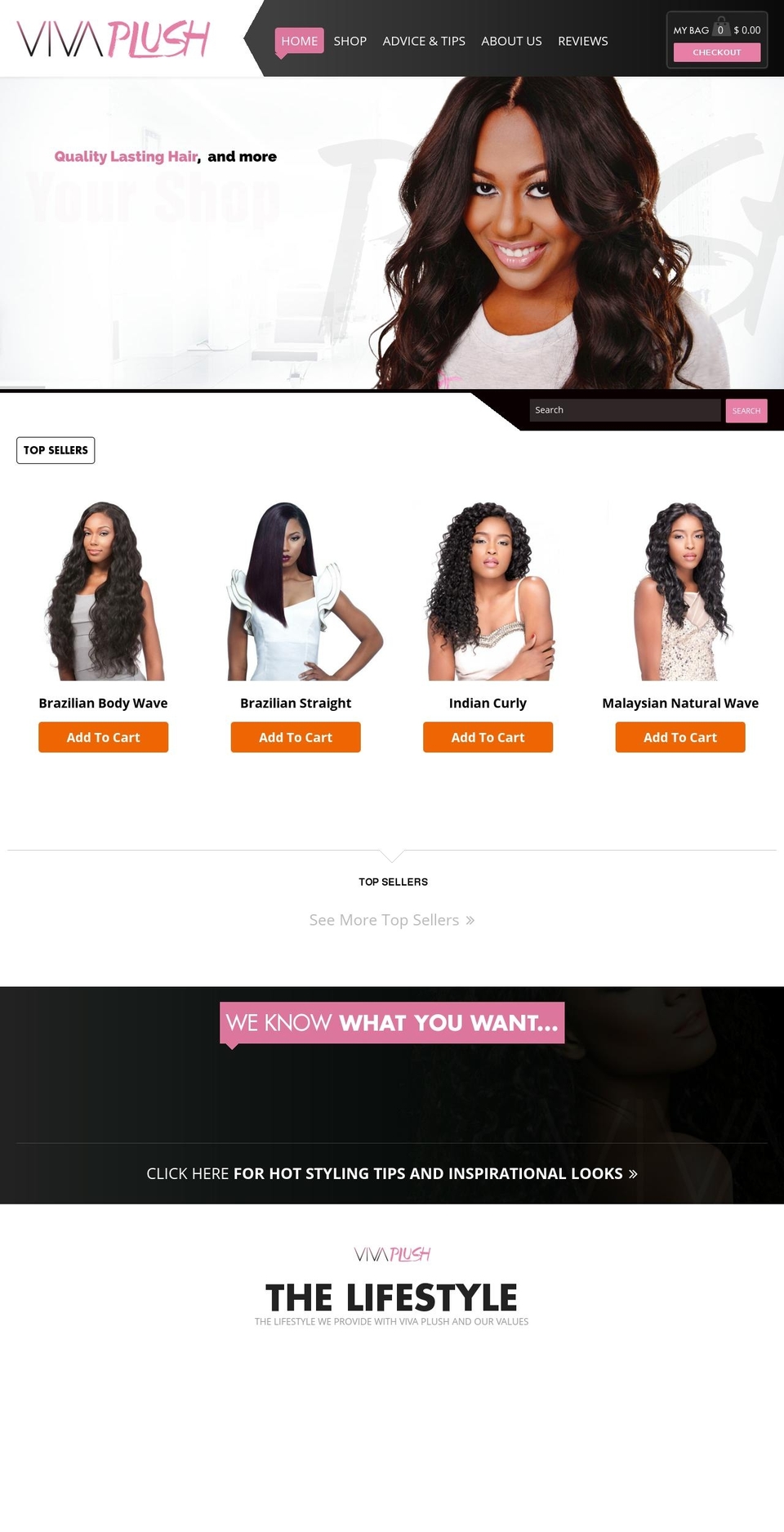 vivaplush.com shopify website screenshot