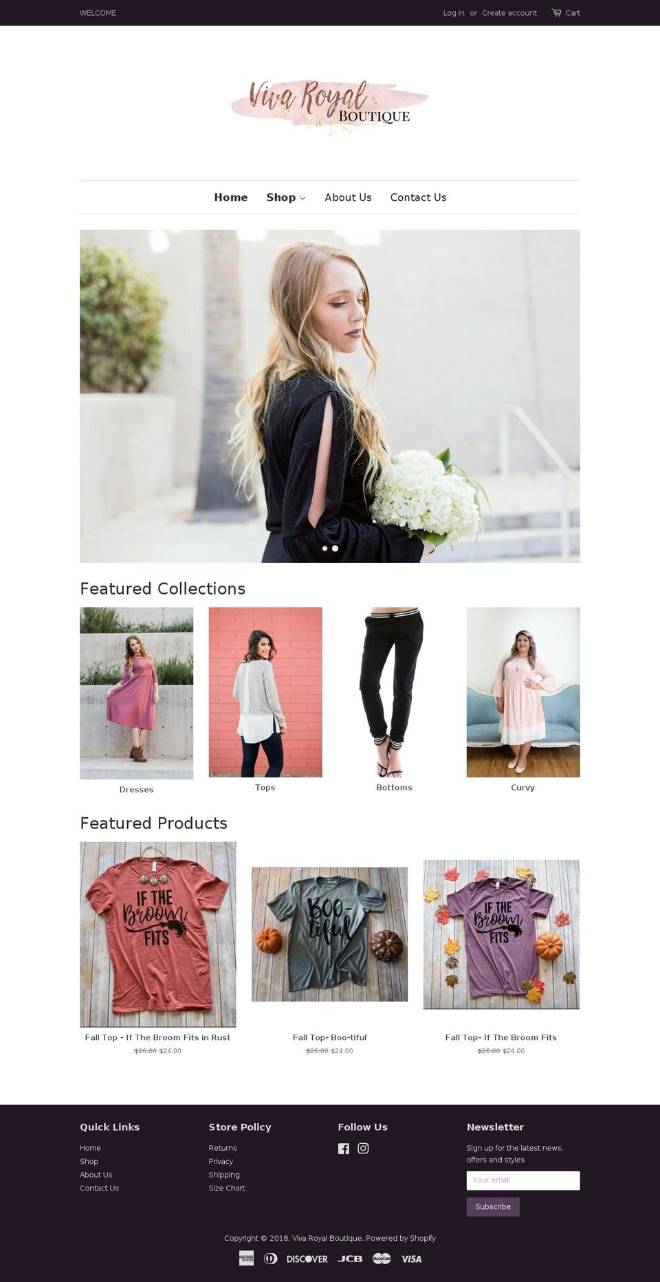 vivaroyalboutique.com — Shopify storefront screenshot