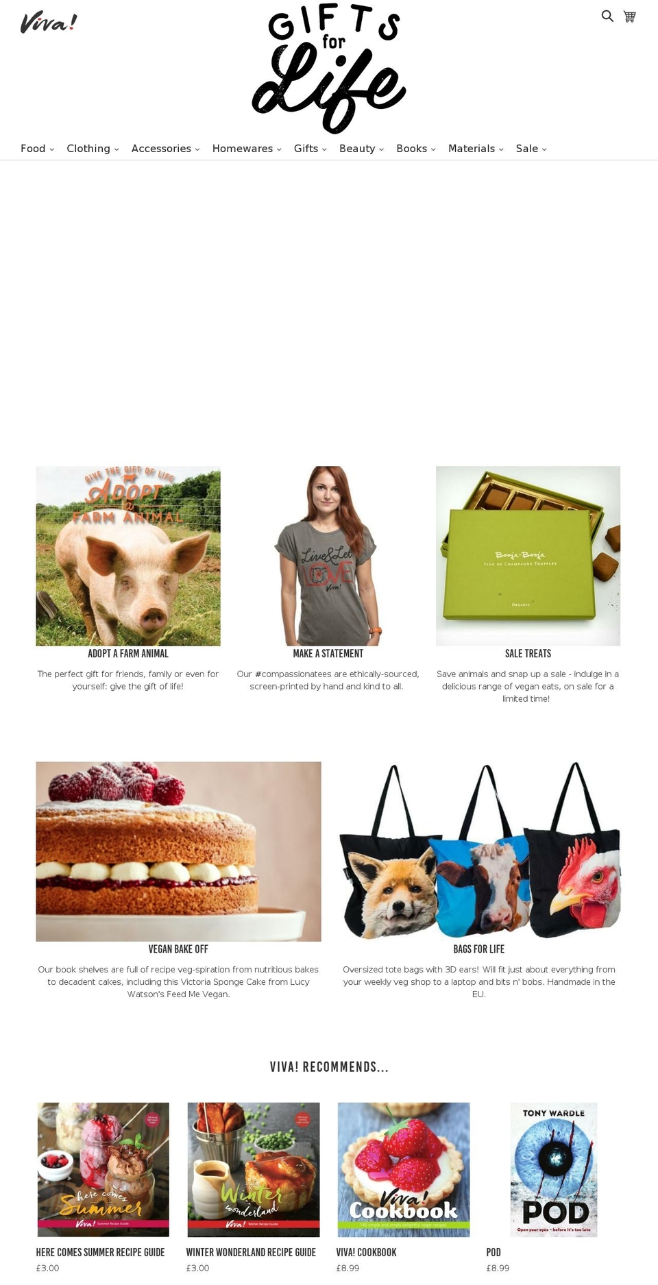 vivashop.org.uk shopify website screenshot