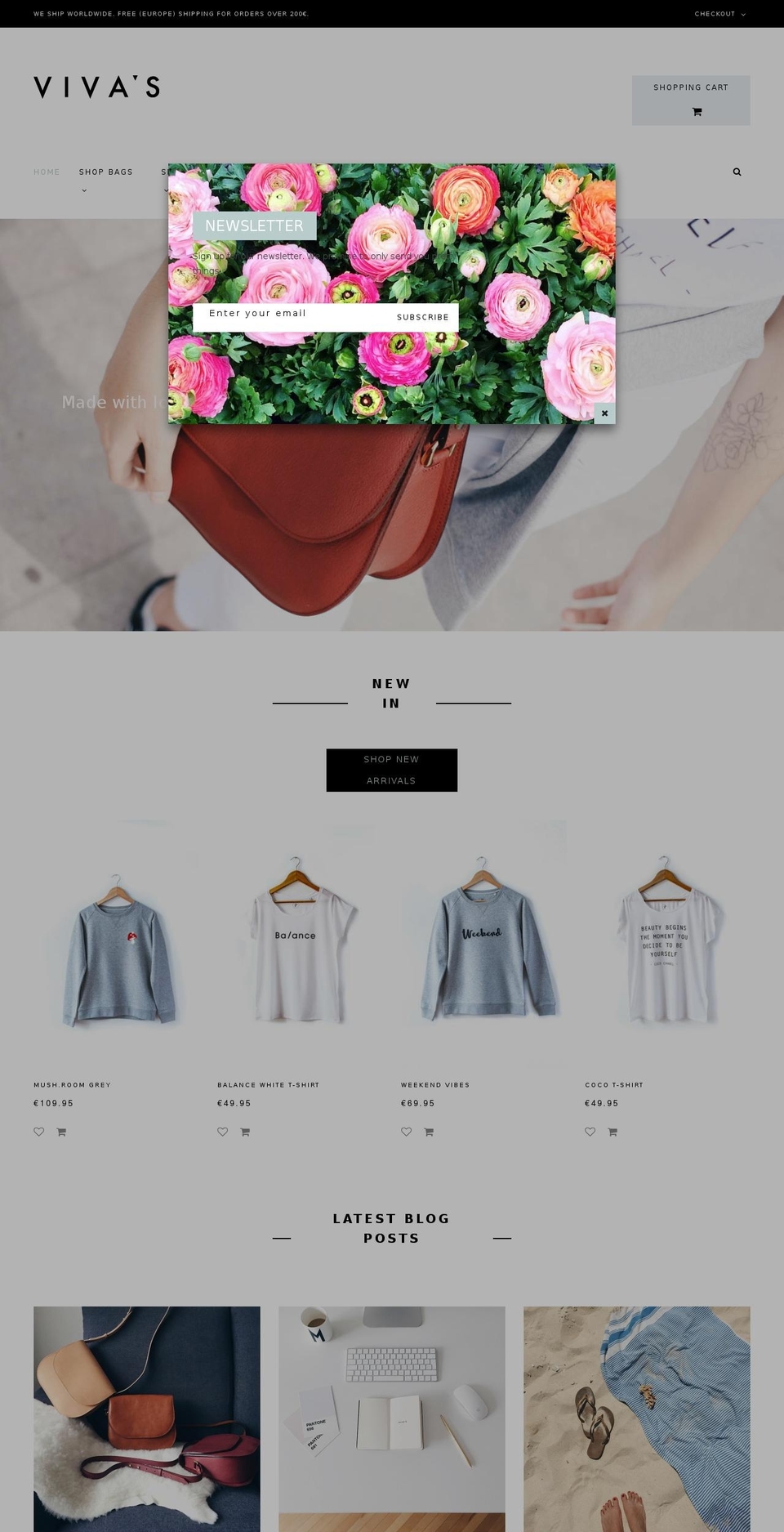 vivasproject.com shopify website screenshot